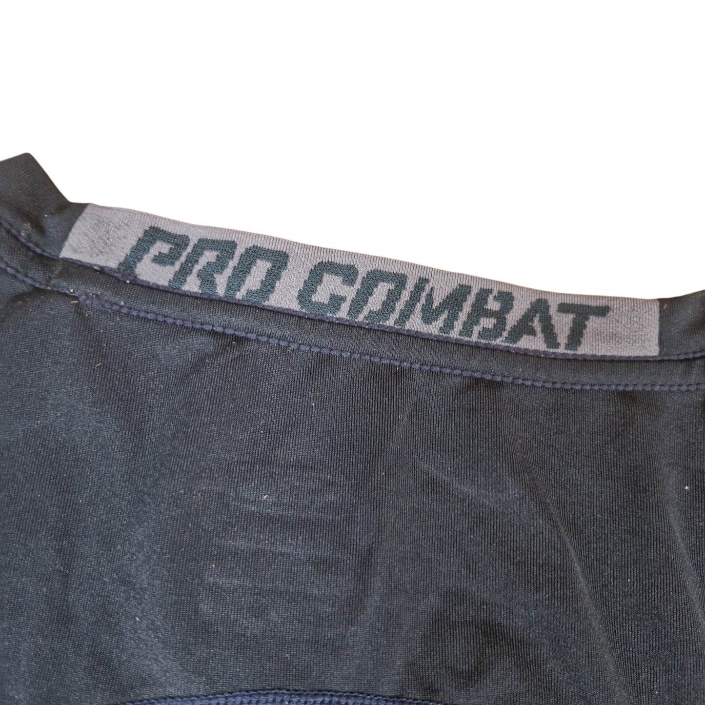 Nike Pro Combat Fitted Shirt Mens M Navy Short Sleeve Dri-Fit