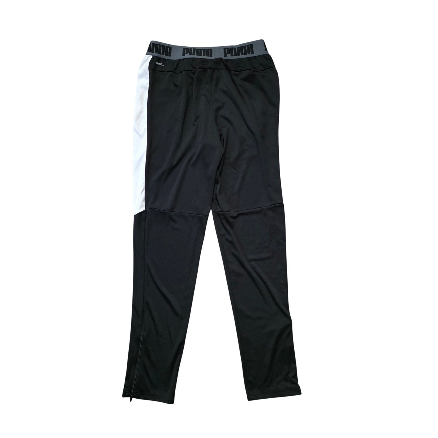 PUMA Speed Track Pants Mens M Black White Athletic Joggers