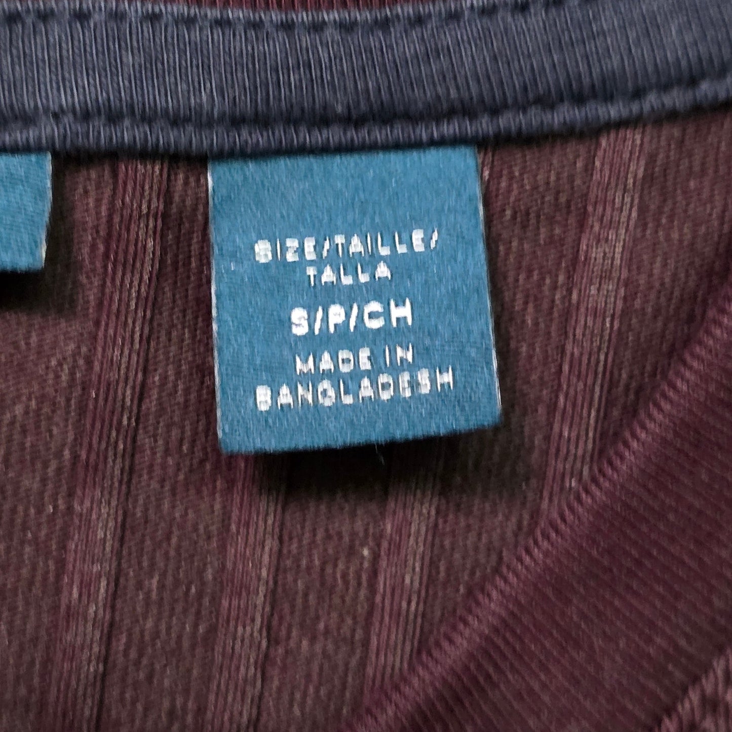 Perry Ellis Rib Knit Crew Neck Tee Men’s S Maroon