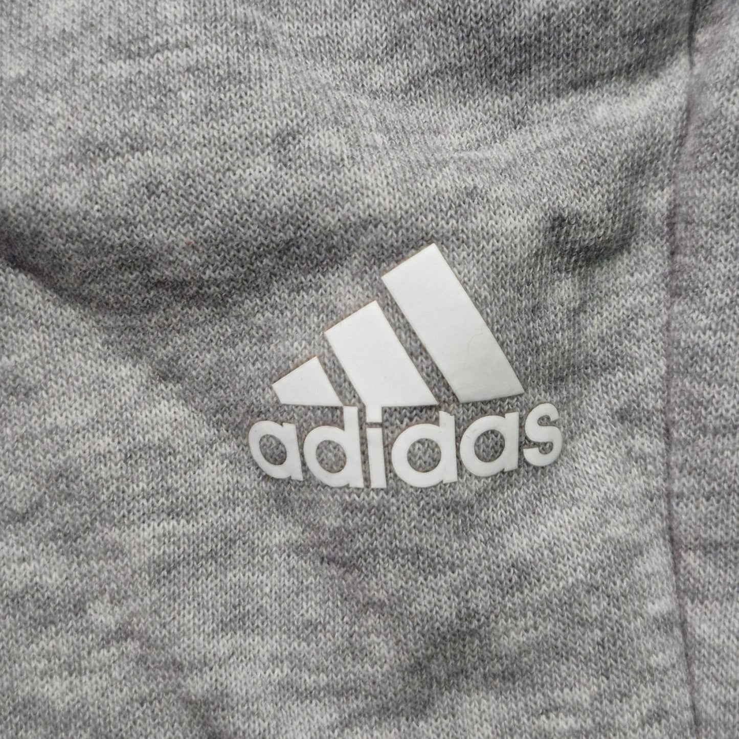 Adidas Gray Fleece Joggers Men’s Size Large 3 White Stripes Drawstring