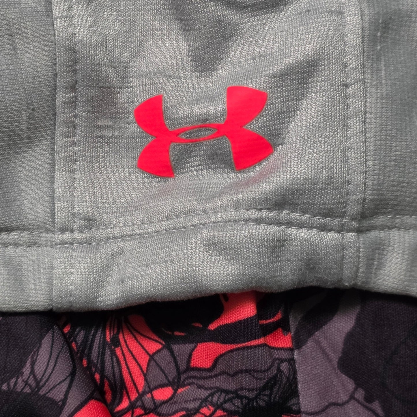 Under Armour Cold Gear Hoodie Youth Girls Large Gray Pink Fleece Pullover