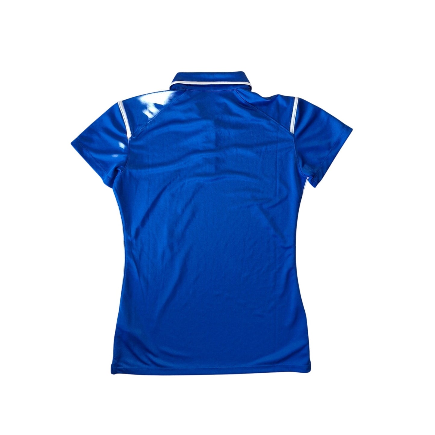Nike Women's Dri-Fit Coaches Shirt Polo Sz Small Blue White