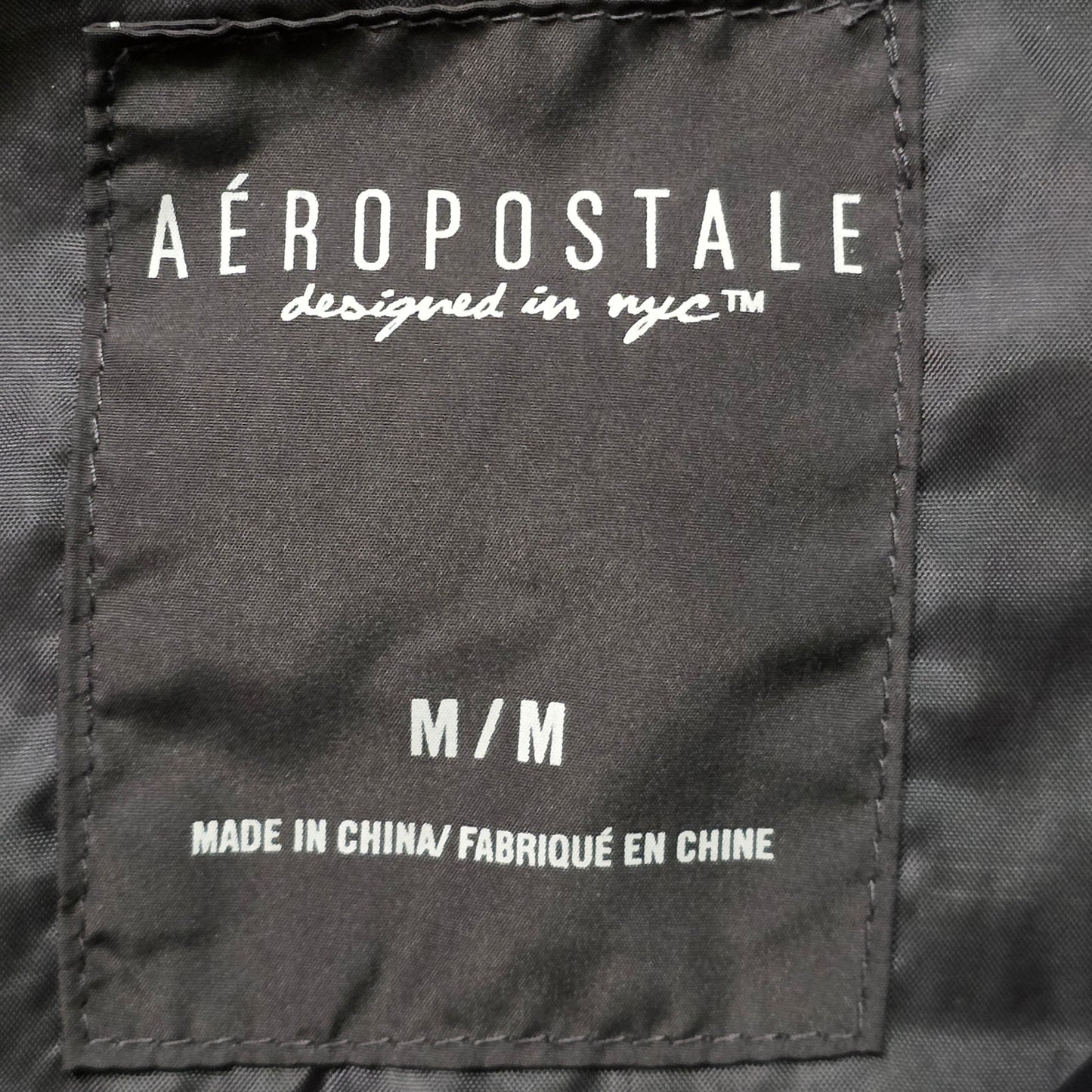 Aéropostale Puffer Jacket Women’s M Black Knit Top / Polyester Filled