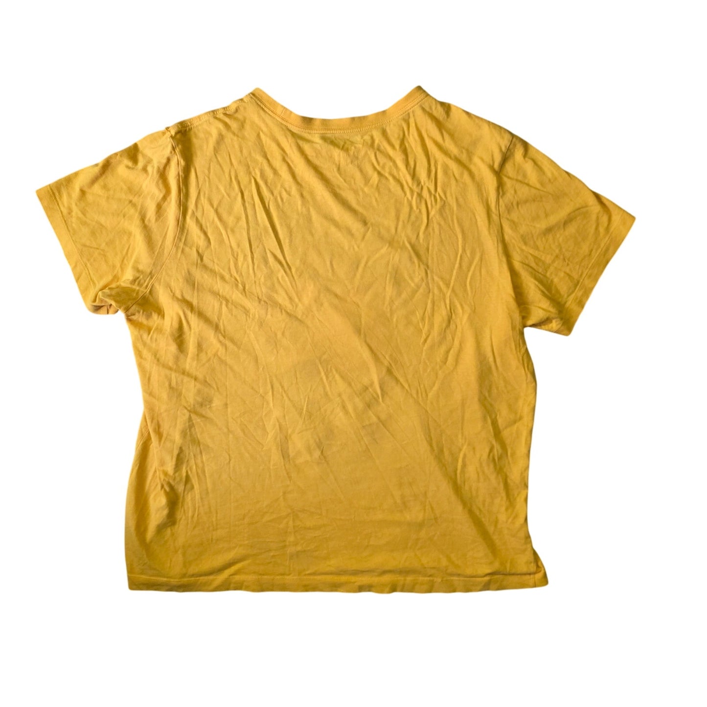 Nike Just Do It T-Shirt Men’s L Yellow Cotton Loose Fit Short Sleeve Tee