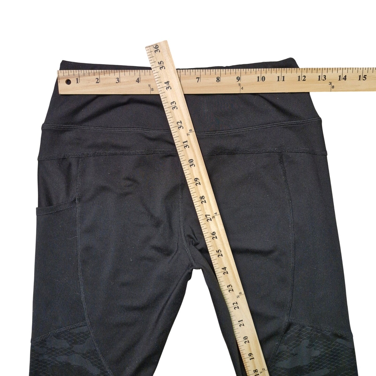 Puma Leggings Women’s Small Black with White Trim Athletic Yoga Tights