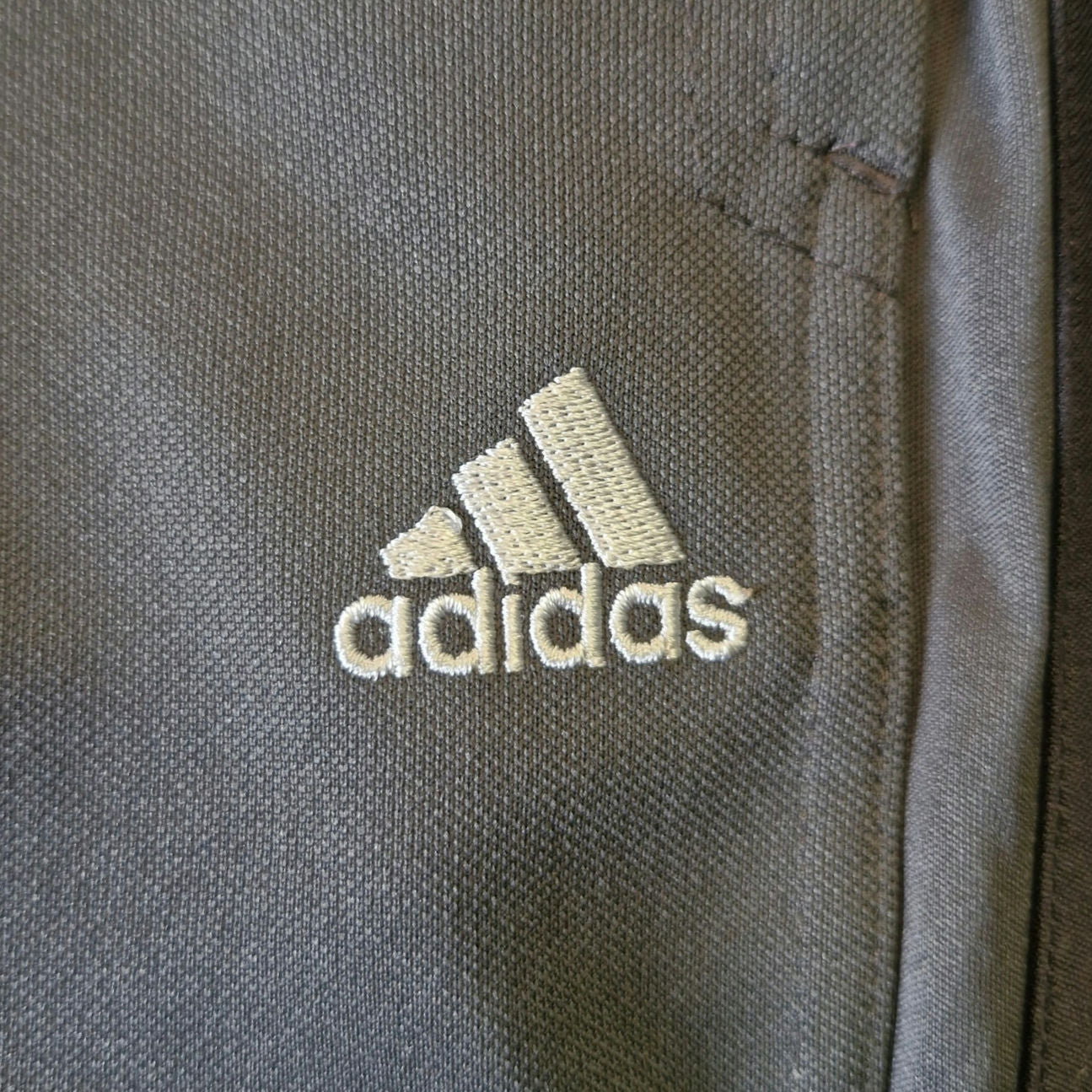Adidas Sweatpants Men’s Medium Dark Grey Joggers Black 3-Stripes Athletic