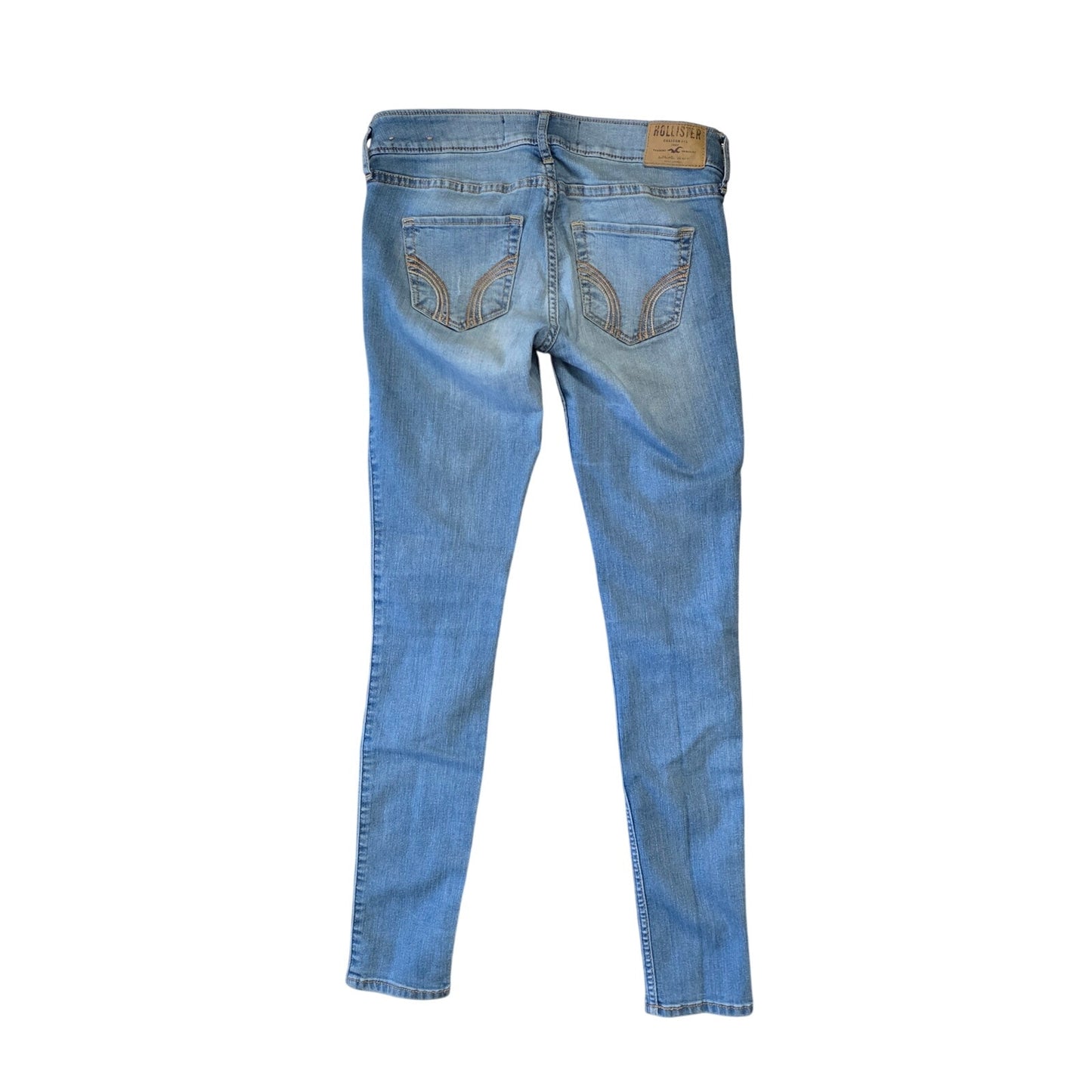 Hollister Distressed Super Skinny Jeans Women’s Size 1 Blue Stretch Denim
