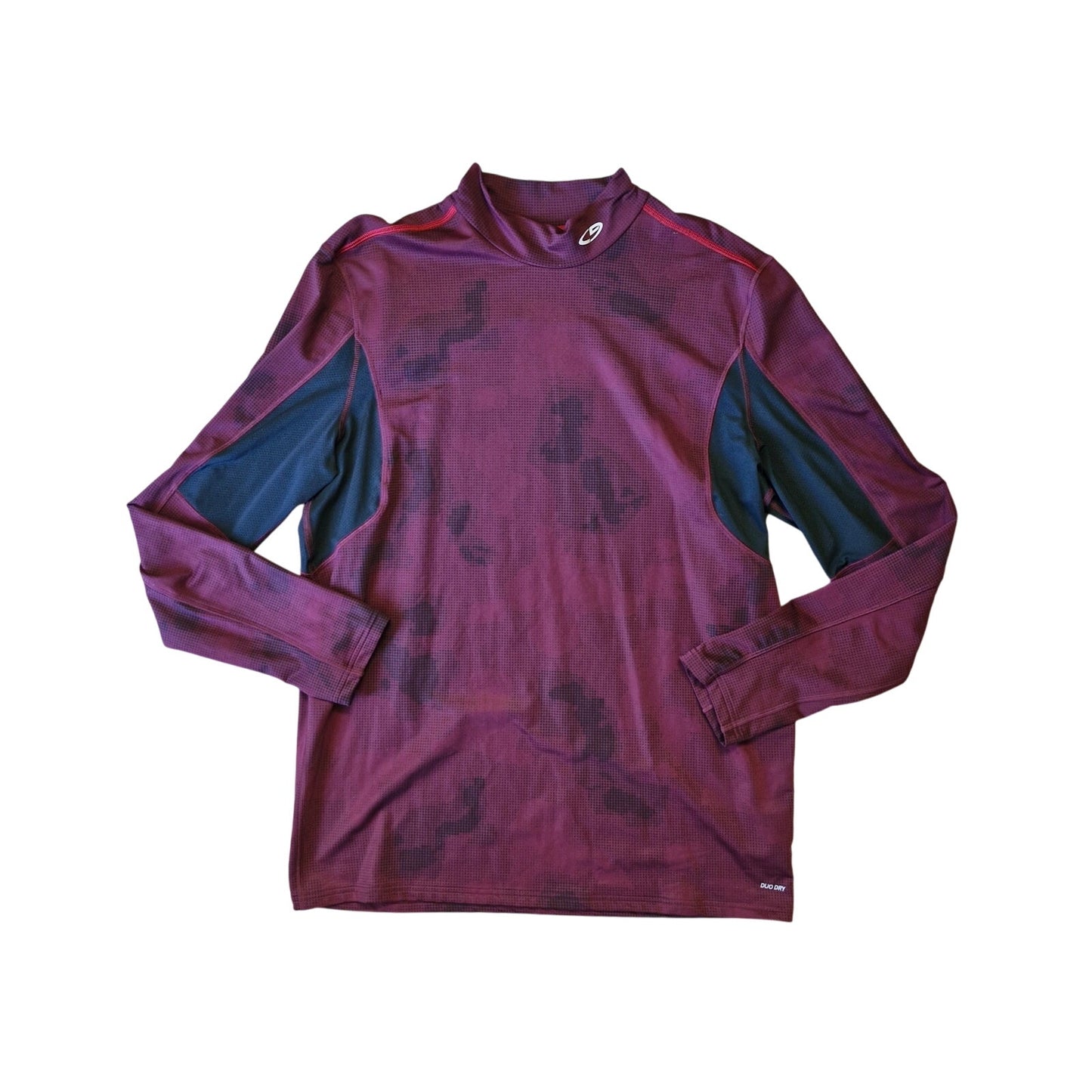 Champion Duo Dry Power Core Solid Burgundy/Black Shirt Mens XXL Moisture‑Wicking Athletic Tee