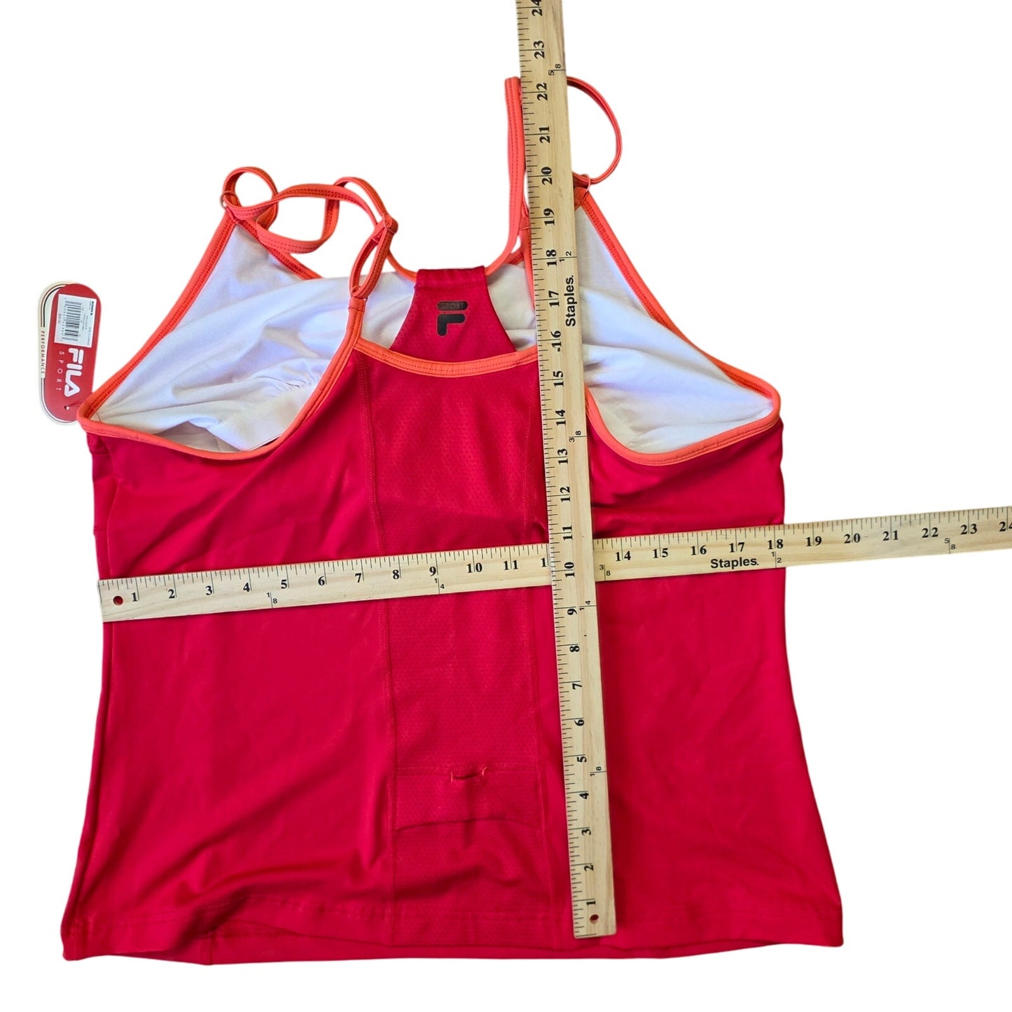 Fila Sport Tank Top Women’s XL Pink Athletic Stretch Built In Bra