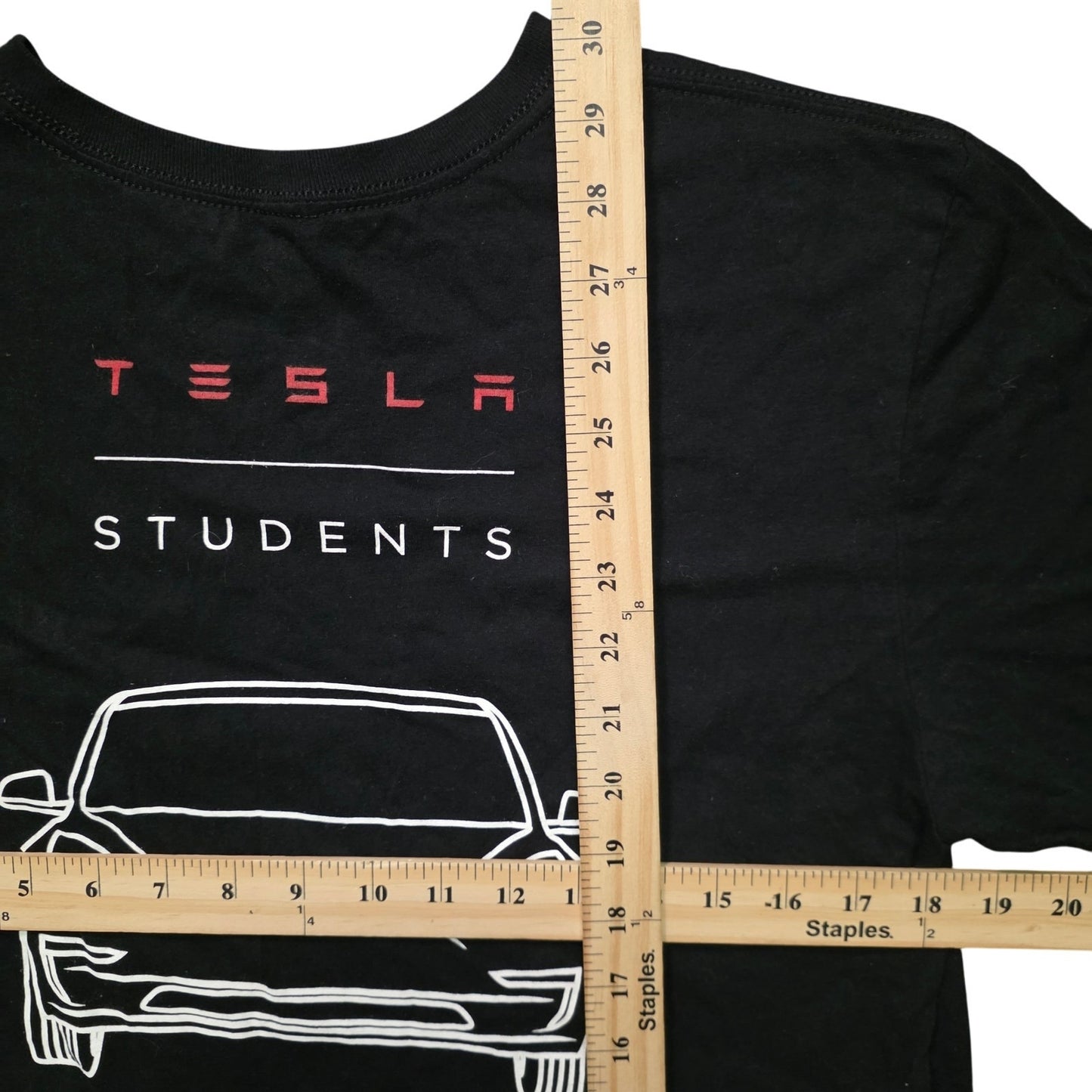 Tesla T-Shirt Men’s Large Black Cotton Graphic Logo Tee