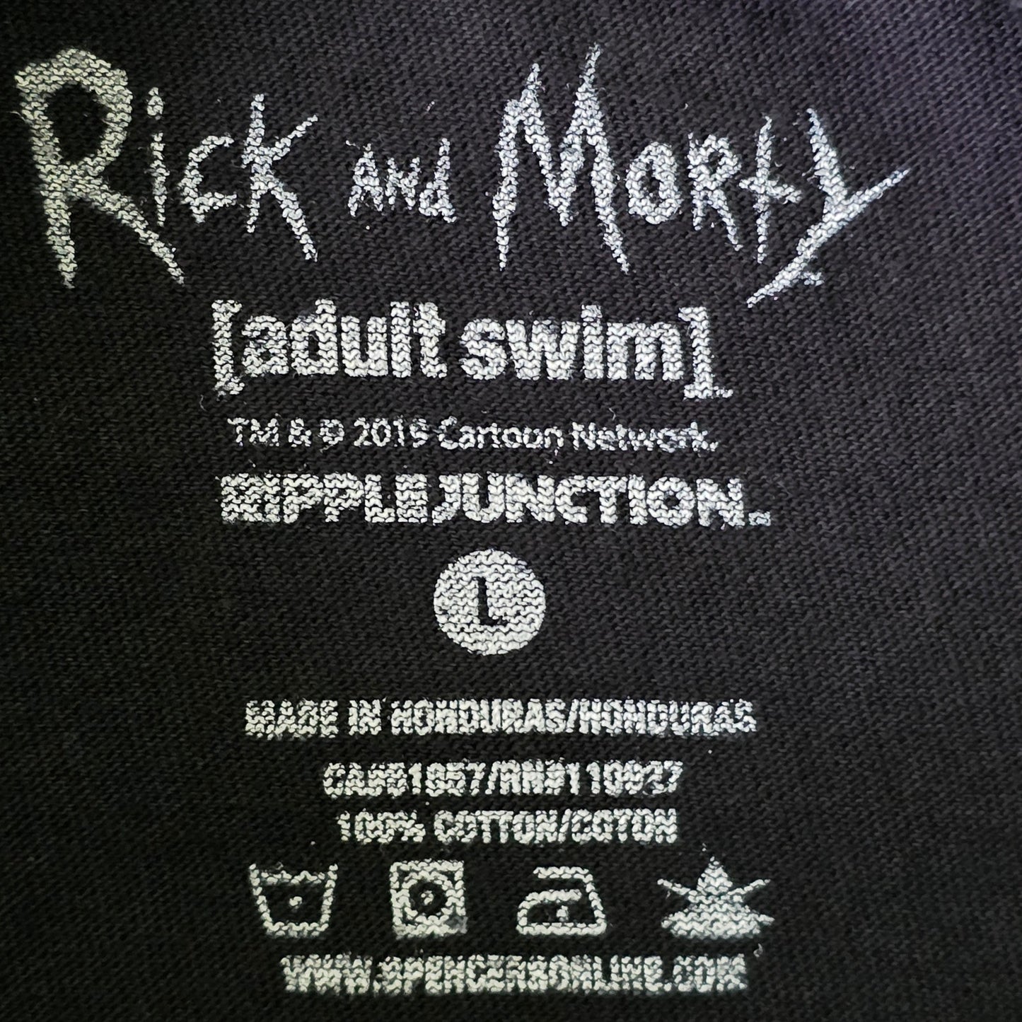 Rick and Morty T-Shirt Men’s L Black Ripple Junction Adult Swim Graphic Tee
