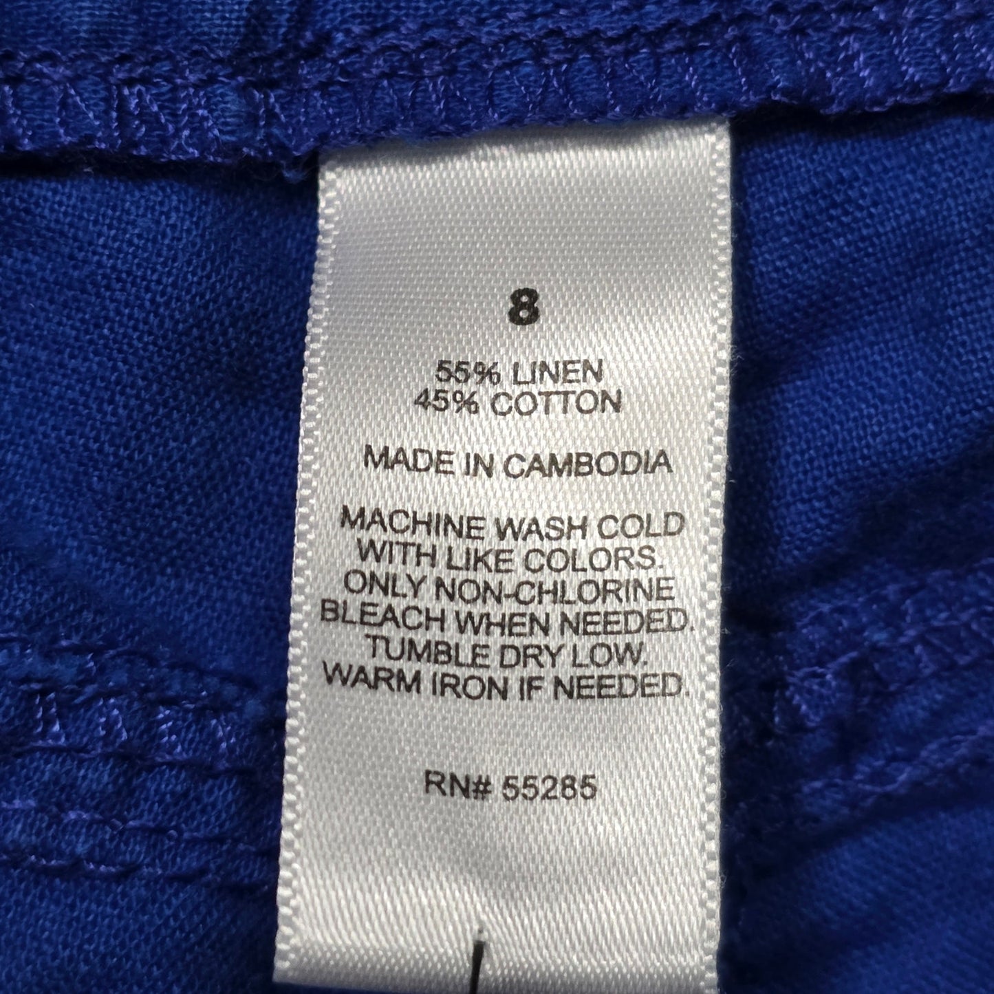 Express Casual Linen Pants Women’s 8 Cobalt Blue NWT