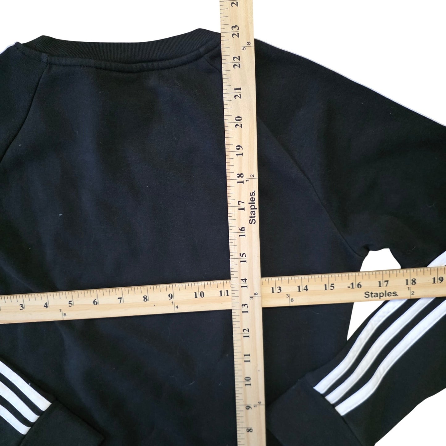 Adidas Pullover Sweatshirt Women’s XS Black White 3-Stripes Logo
