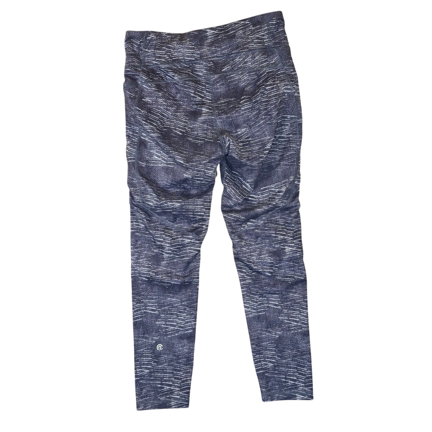 Champion Duo Dry Paint Splatter Leggings Size M Black Gray Ankle Workout