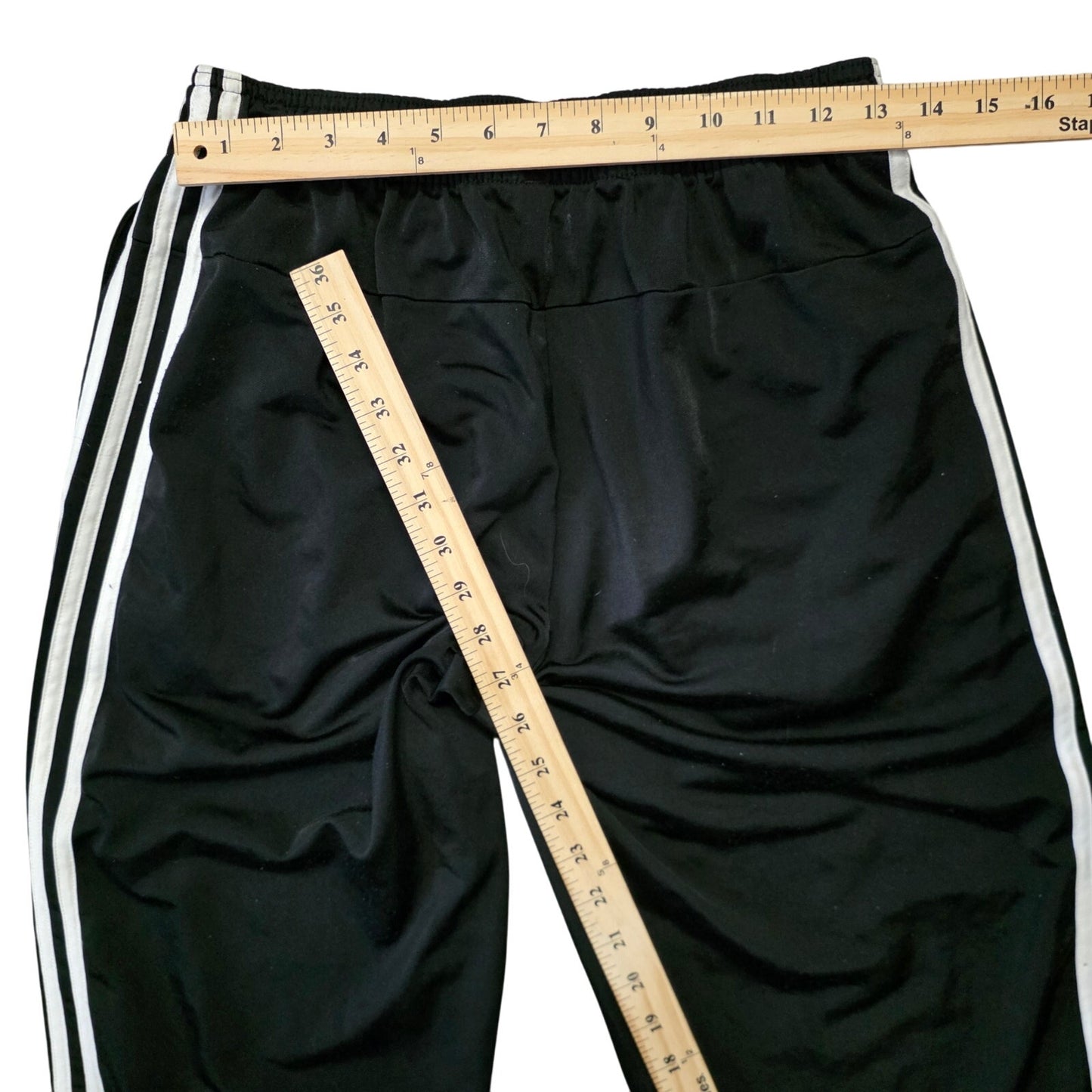 adidas 3-Stripes Tricot Regular-Fit Open Hem Track Pants Men’s Medium Black
