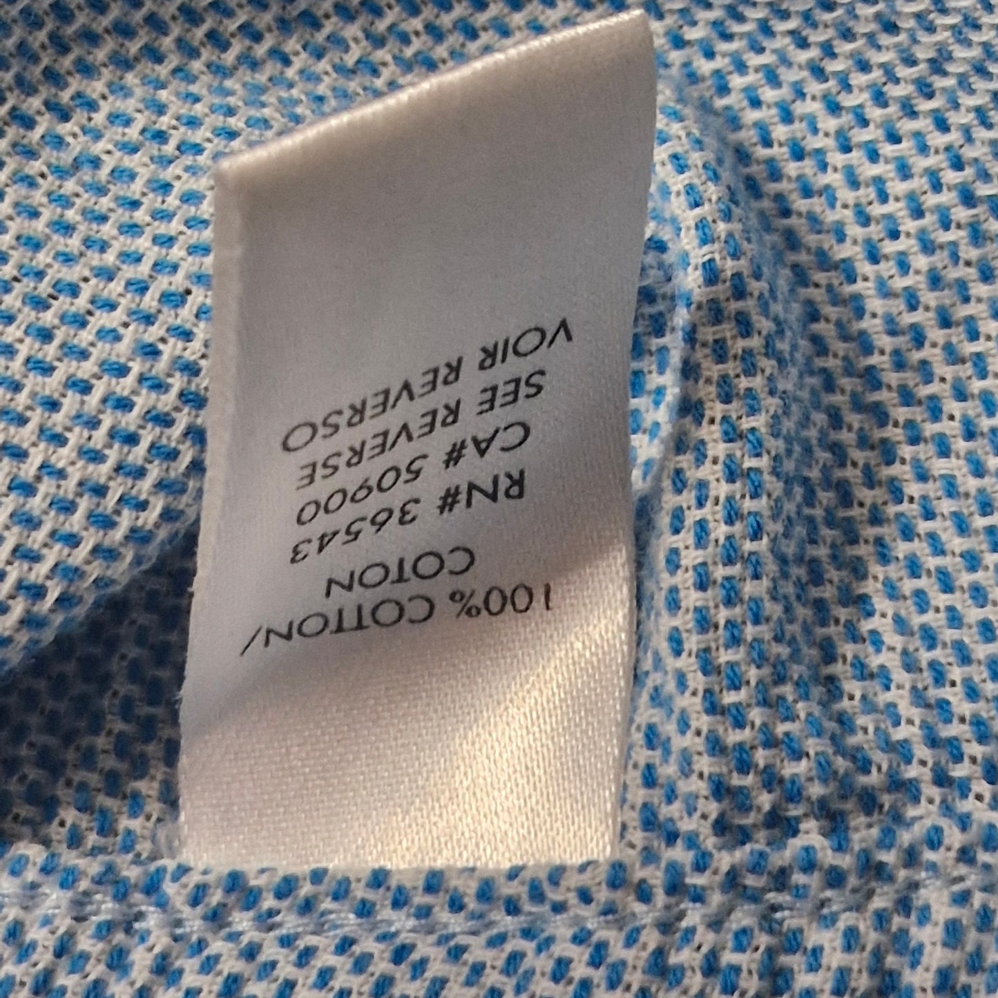 Calvin Klein Body Fit Cotton Roll-Up Shirt Men’s Medium Blue