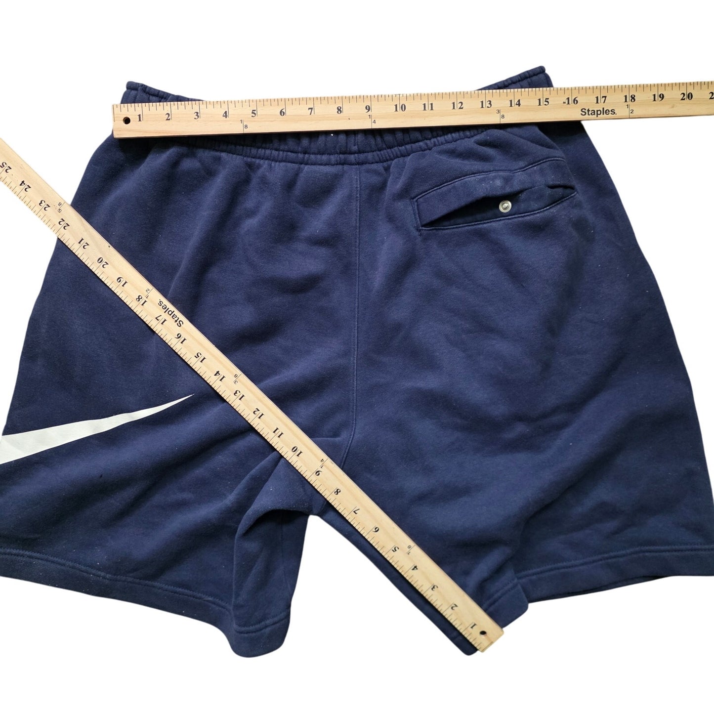 Nike Explosive Fleece Sweat Shorts Men’s L Navy Blue Swoosh Logo