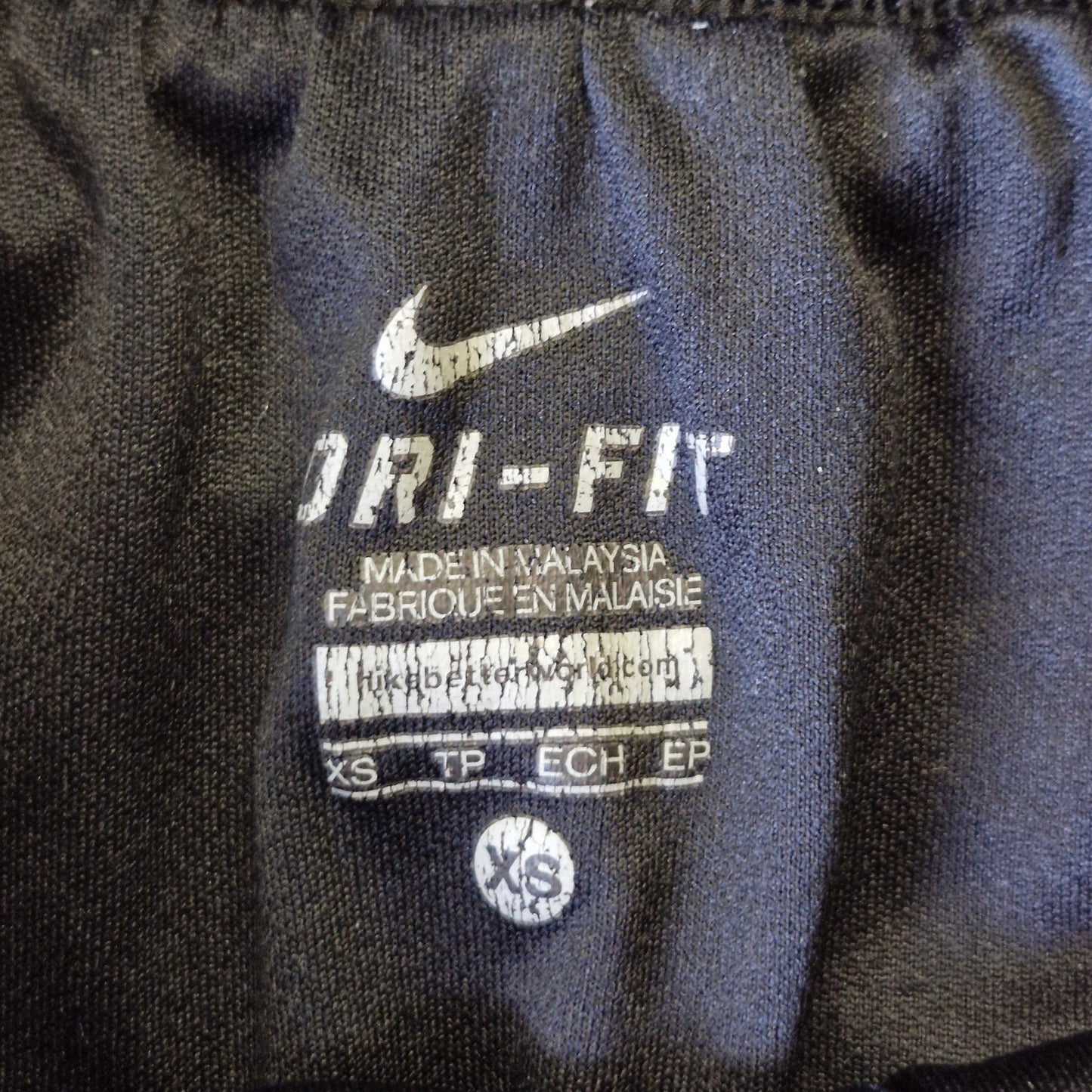 Nike Dri‑FIT Tempo Womens XS Black/White Lined Running Shorts Athletic