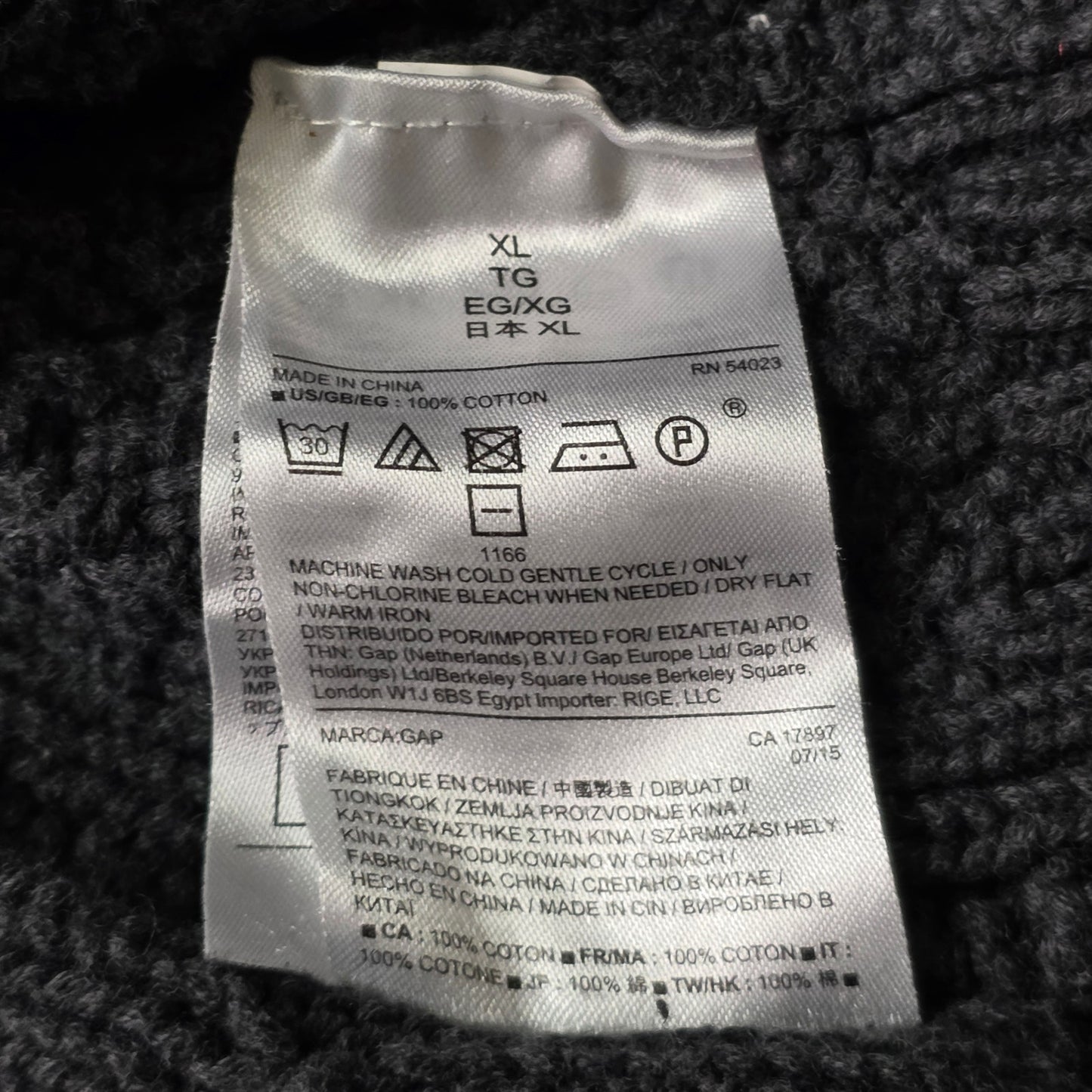 GAP Cable Knit Sweater Women’s XL Gray Crewneck