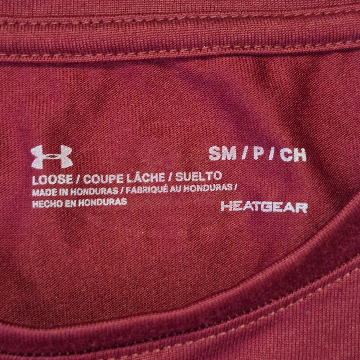 Under Armour Cardinal Red Team Tech Loose Tee Mens Small