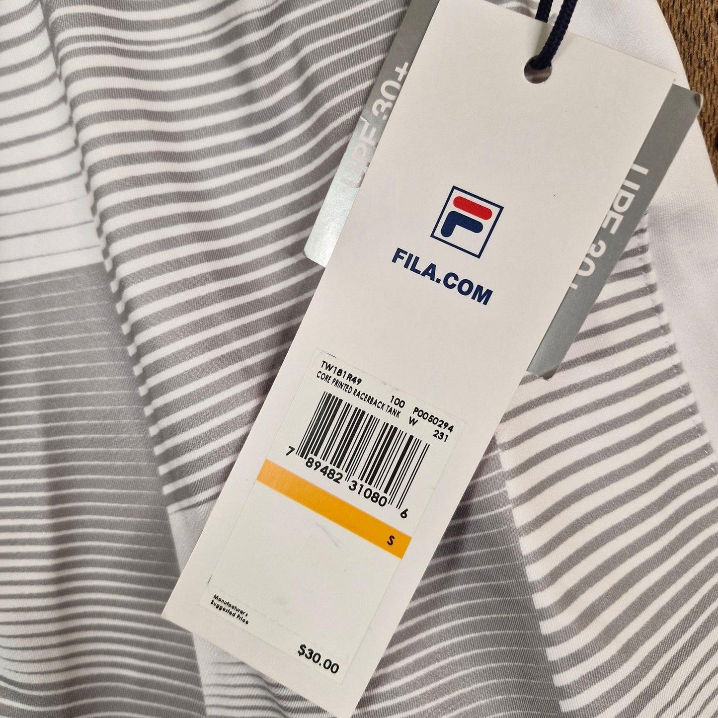 Fila Womens Size Small Athletic Tank Tennis White Silver