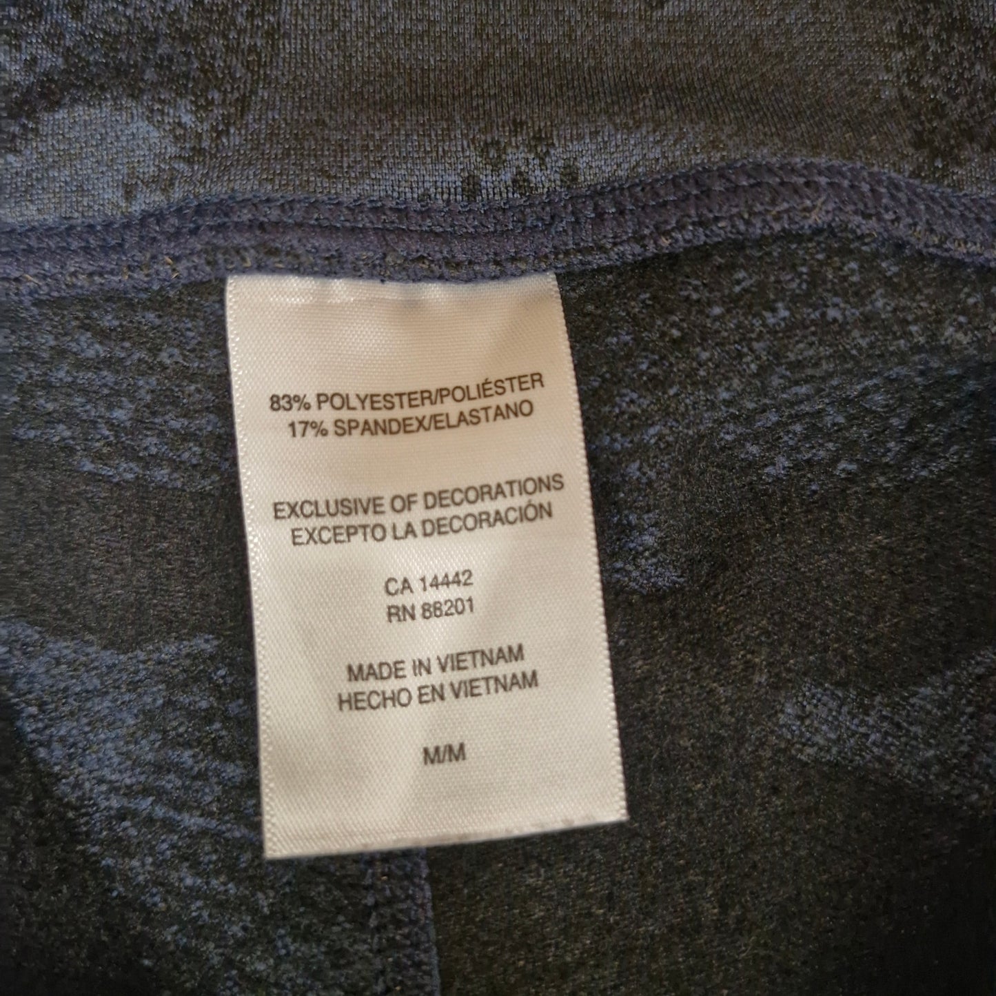 Mondetta Performance Luxury Brushed Jacquard Leggings Womens Medium