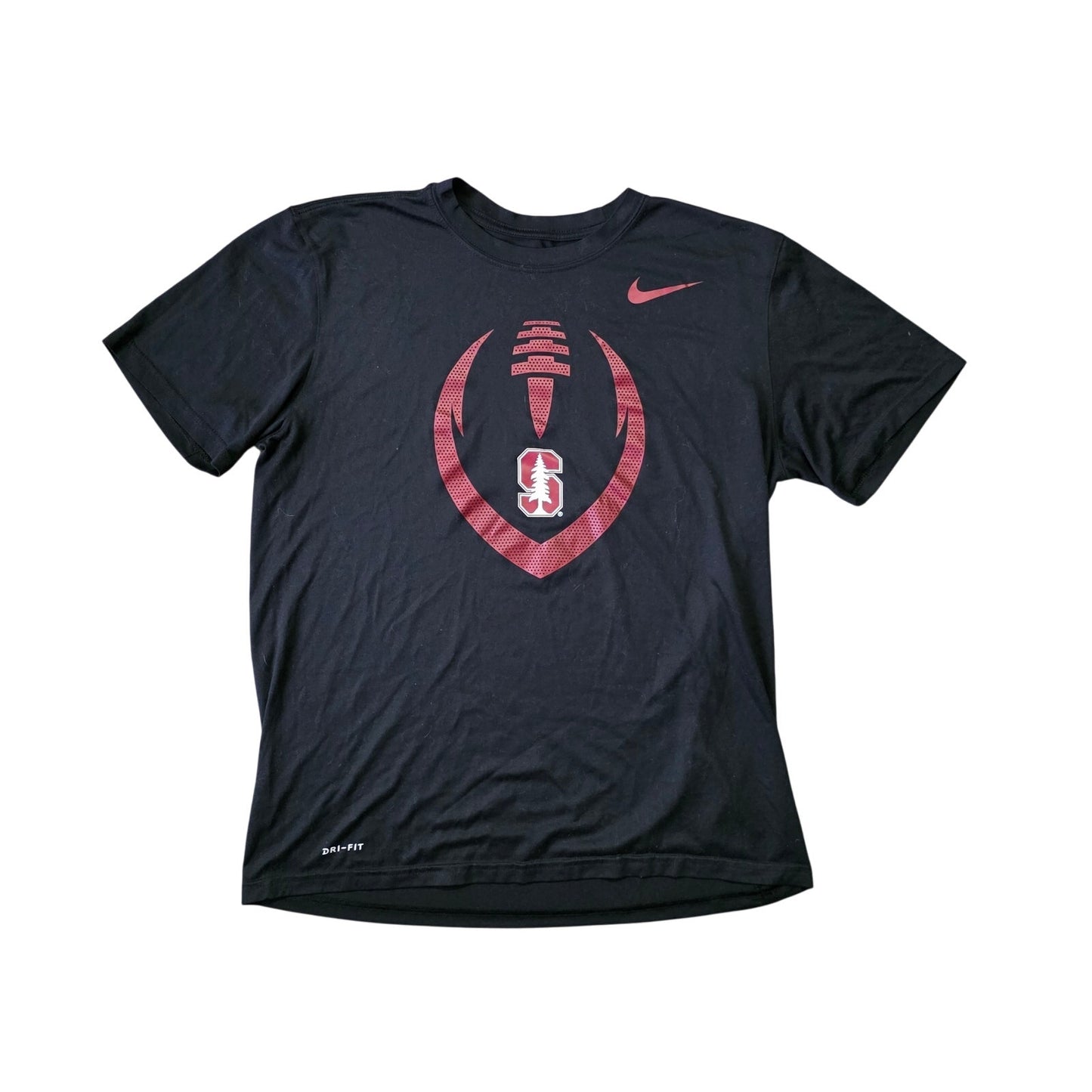 Nike Dri-FIT Stanford Cardinal Football T-Shirt Men’s L Black Athletic Tee