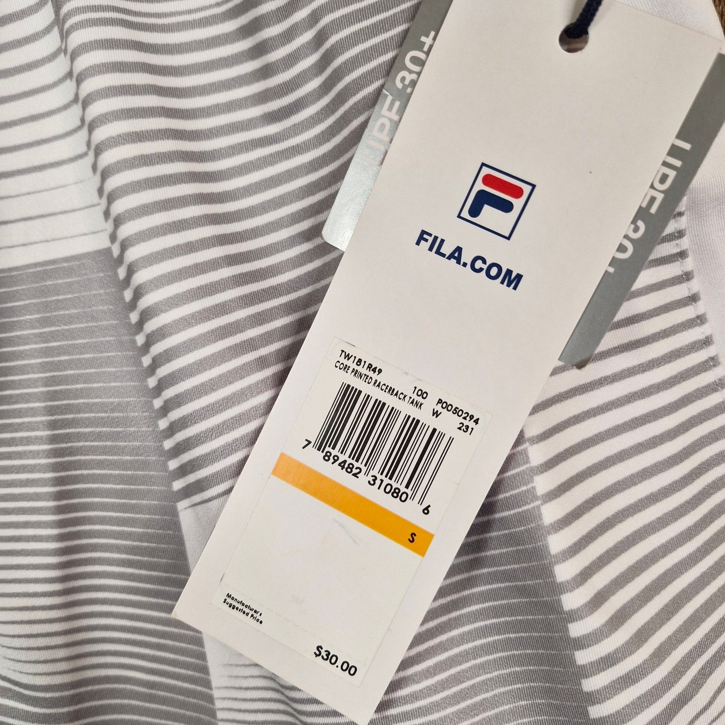 Fila Womens Size Small Athletic Tank Tennis White Silver