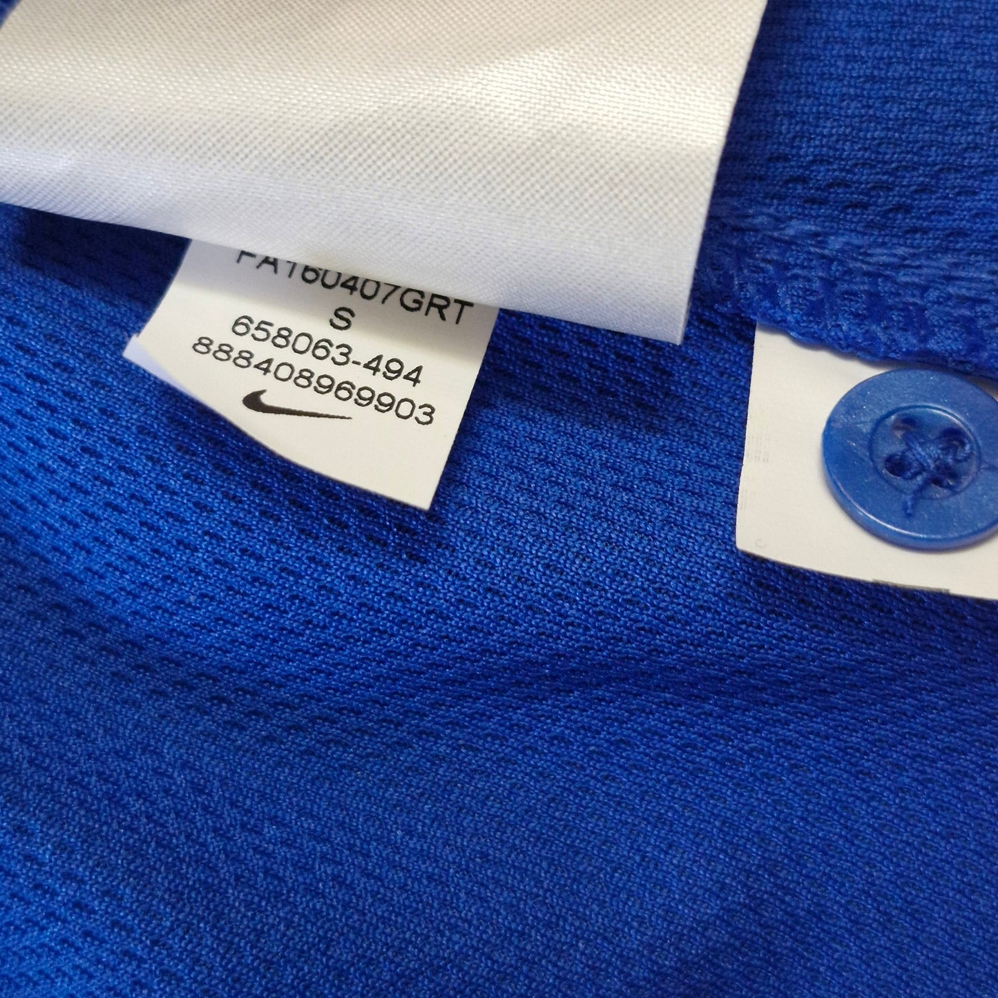 Nike Women's Dri-Fit Coaches Shirt Polo Sz Small Blue White