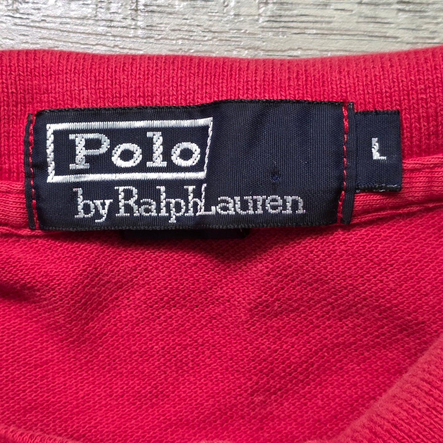 Polo Ralph Lauren Shirt Men’s L Red Cotton Collared Short Sleeve Logo