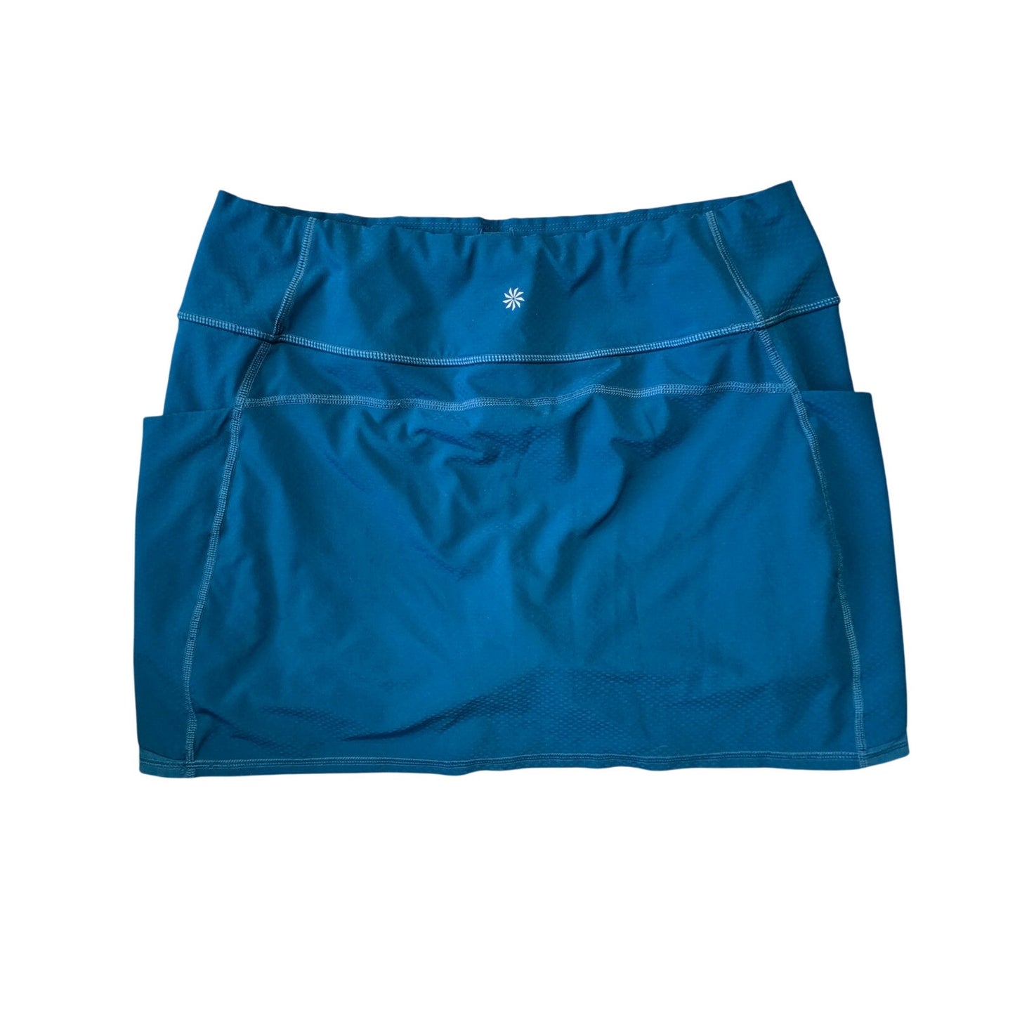 Athleta Women’s Excursion Athletic Mini Skirt Skort M Teal Blue Tennis Pockets