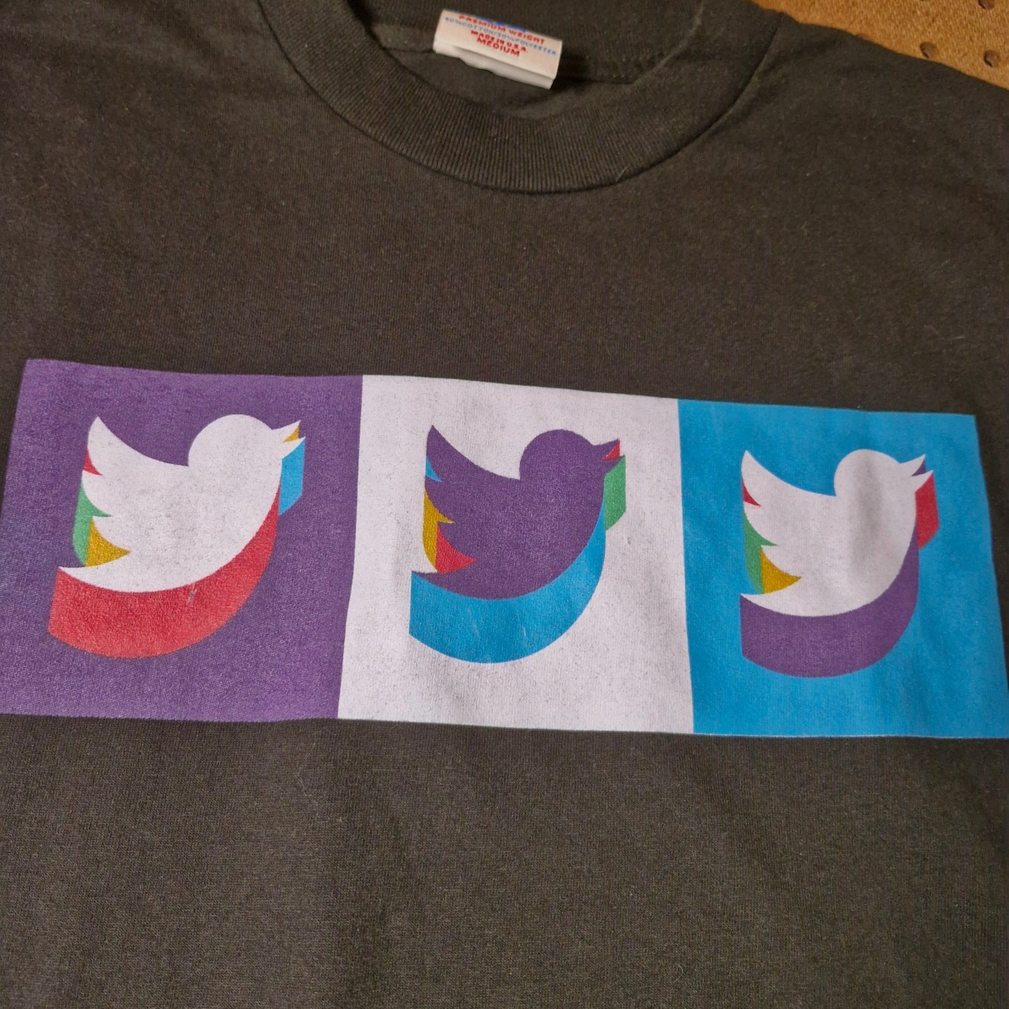 Twitter now X Size M Shirt Bayside Best Made In USA