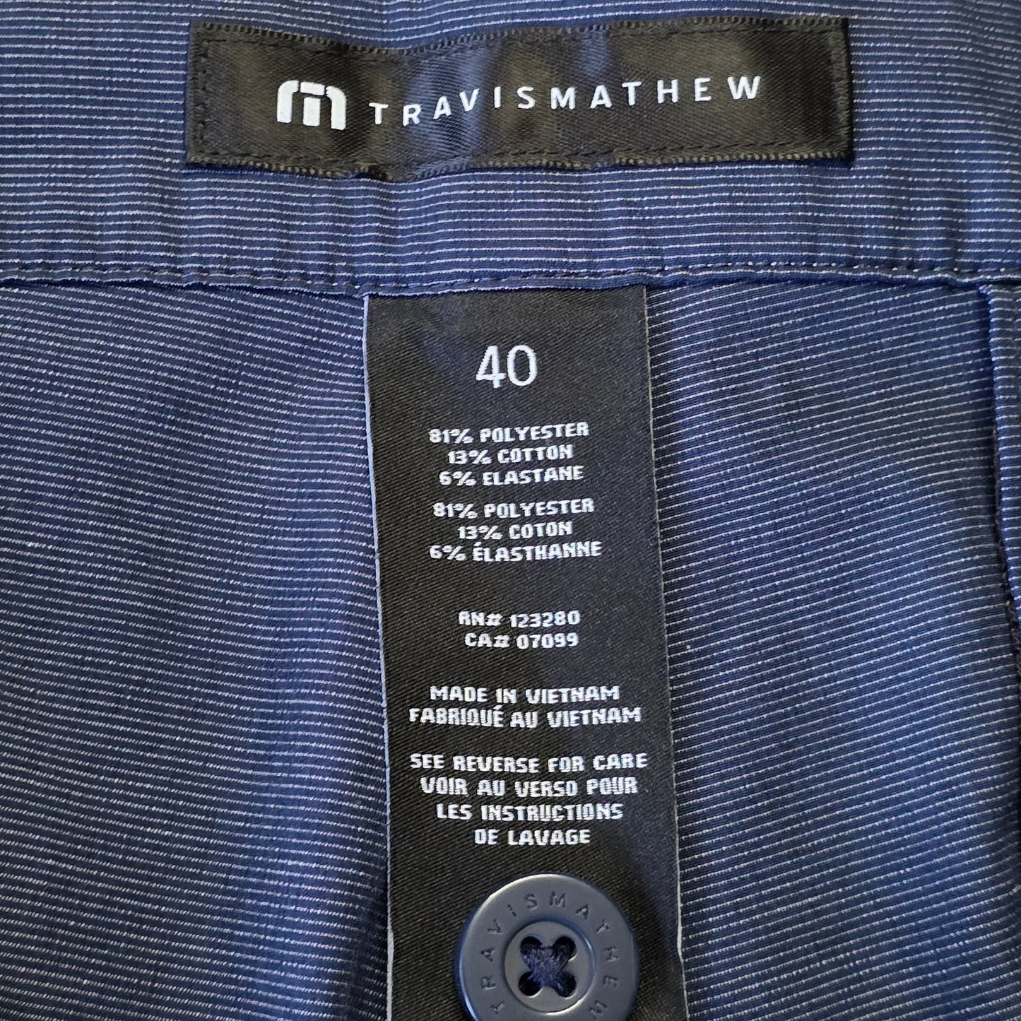Travis Mathew Waylay Golf Shorts Men’s 40 Performance Stretch