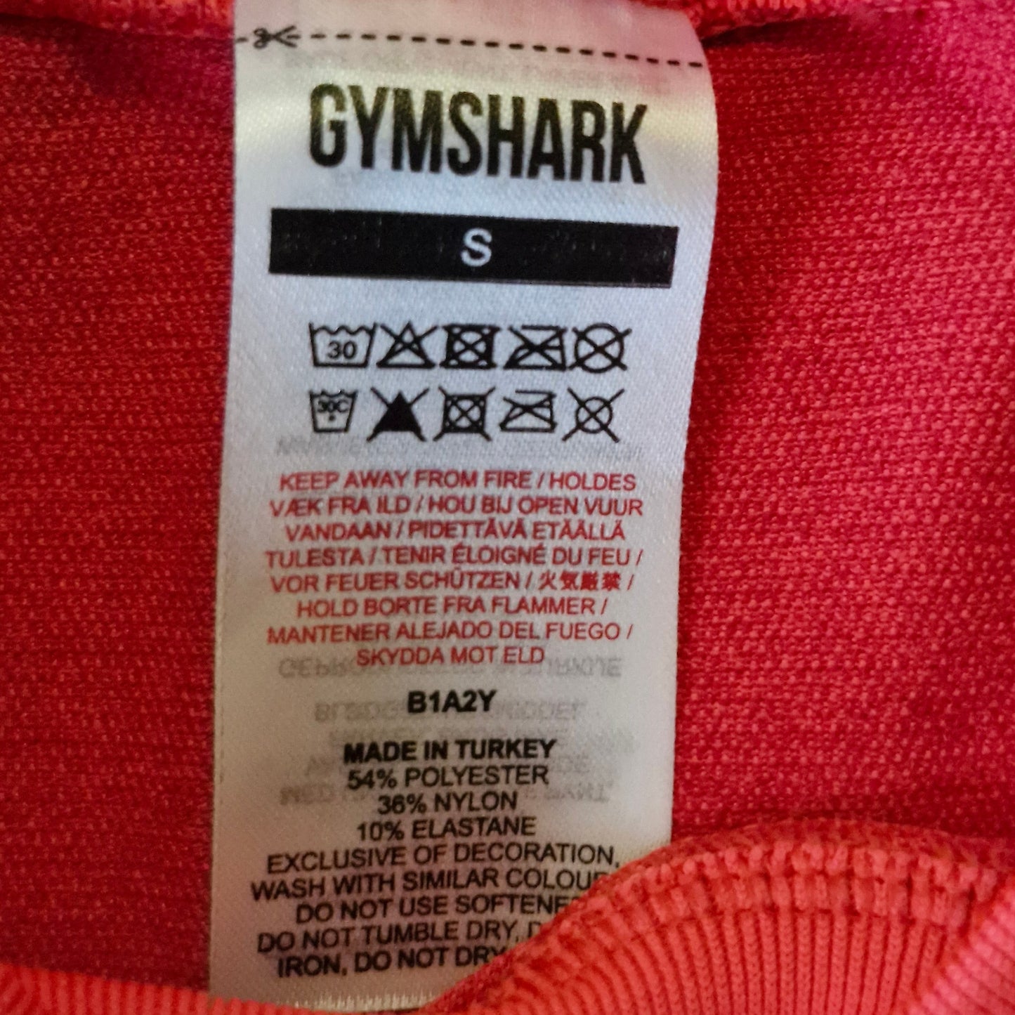 Gymshark Adapt Seamless Ombre Long-Sleeve Crop Top Women’s Small Pink Athletic Fit