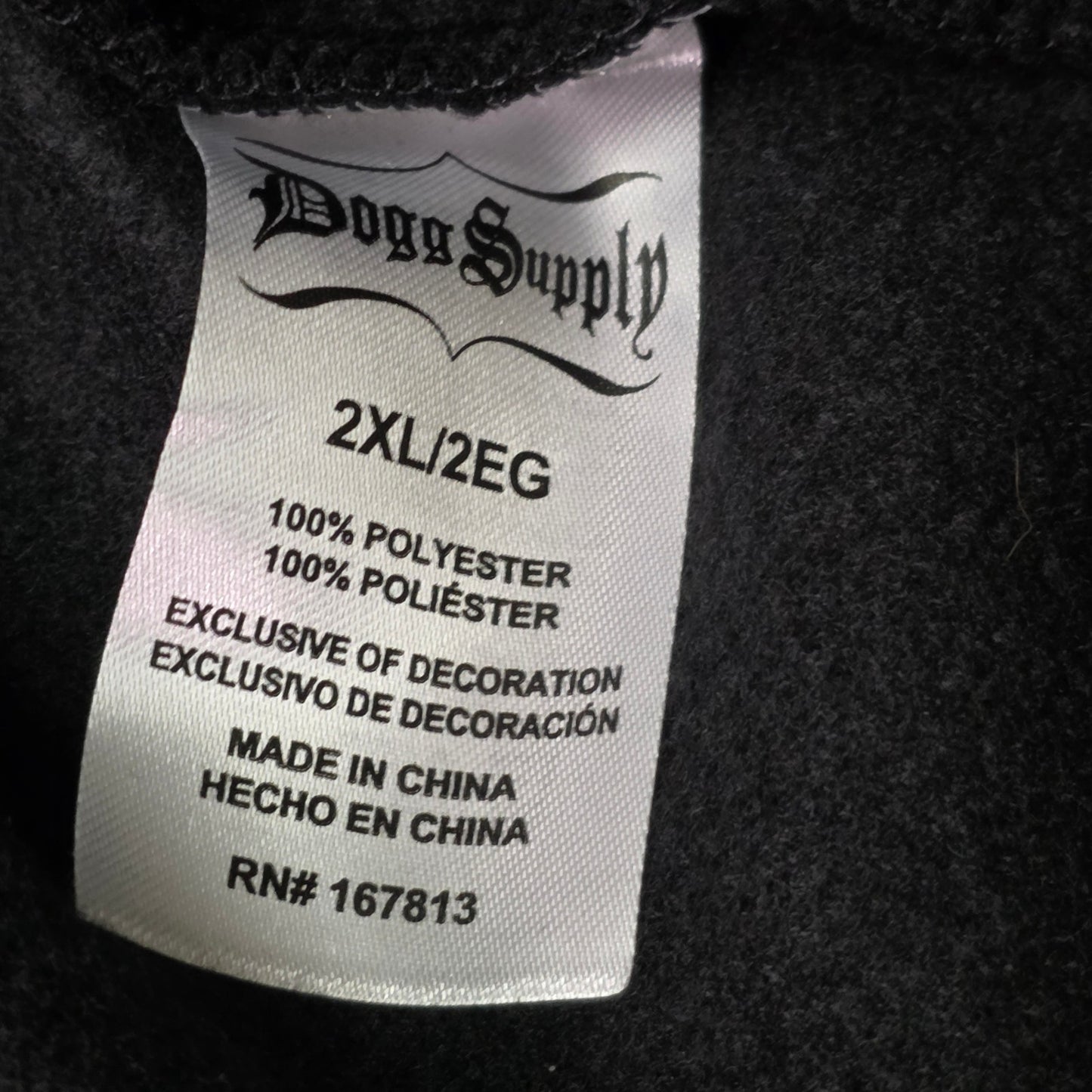 Dogg Supply “Snoop on the Stoop” Christmas Fleece Sweatshirt Men’s 2XL Black