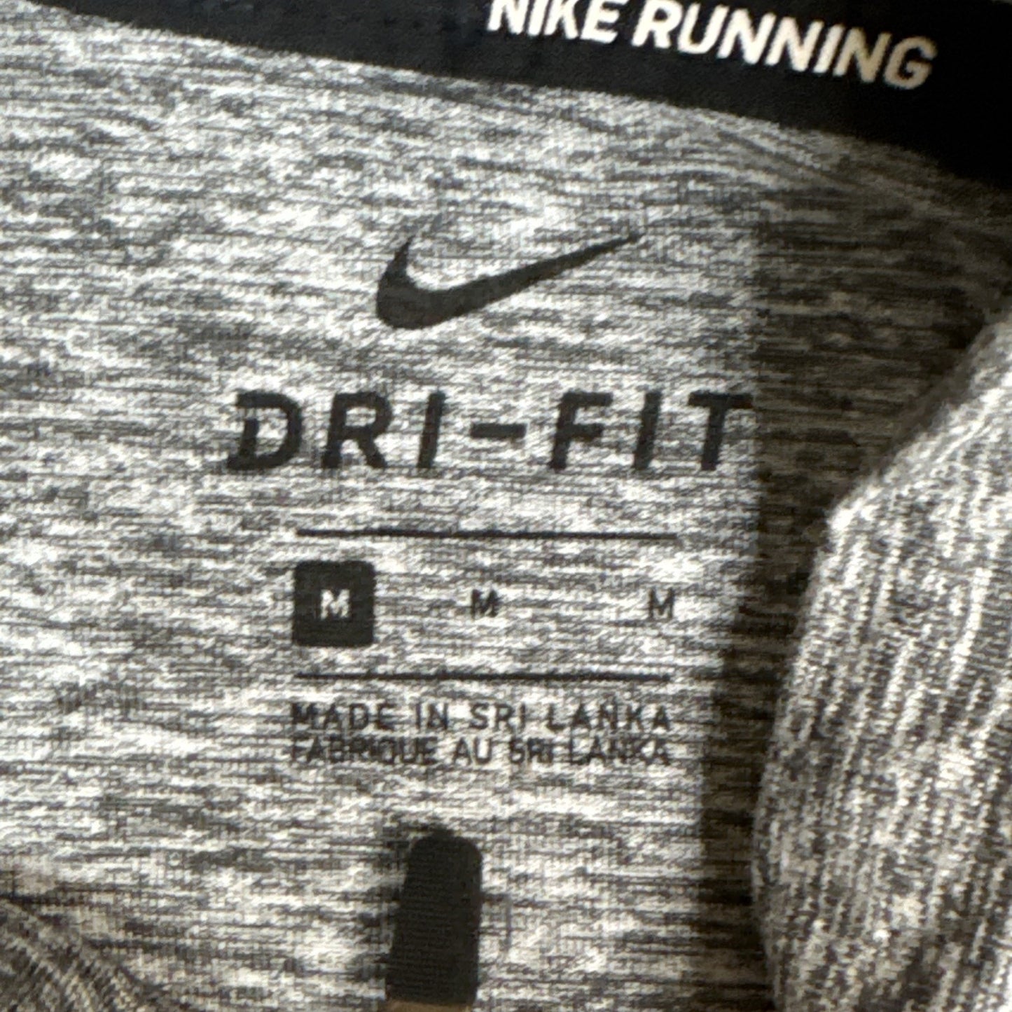 Nike Dri-Fit Quarter Zip Pullover Men’s M Gray Long Sleeve Running Training
