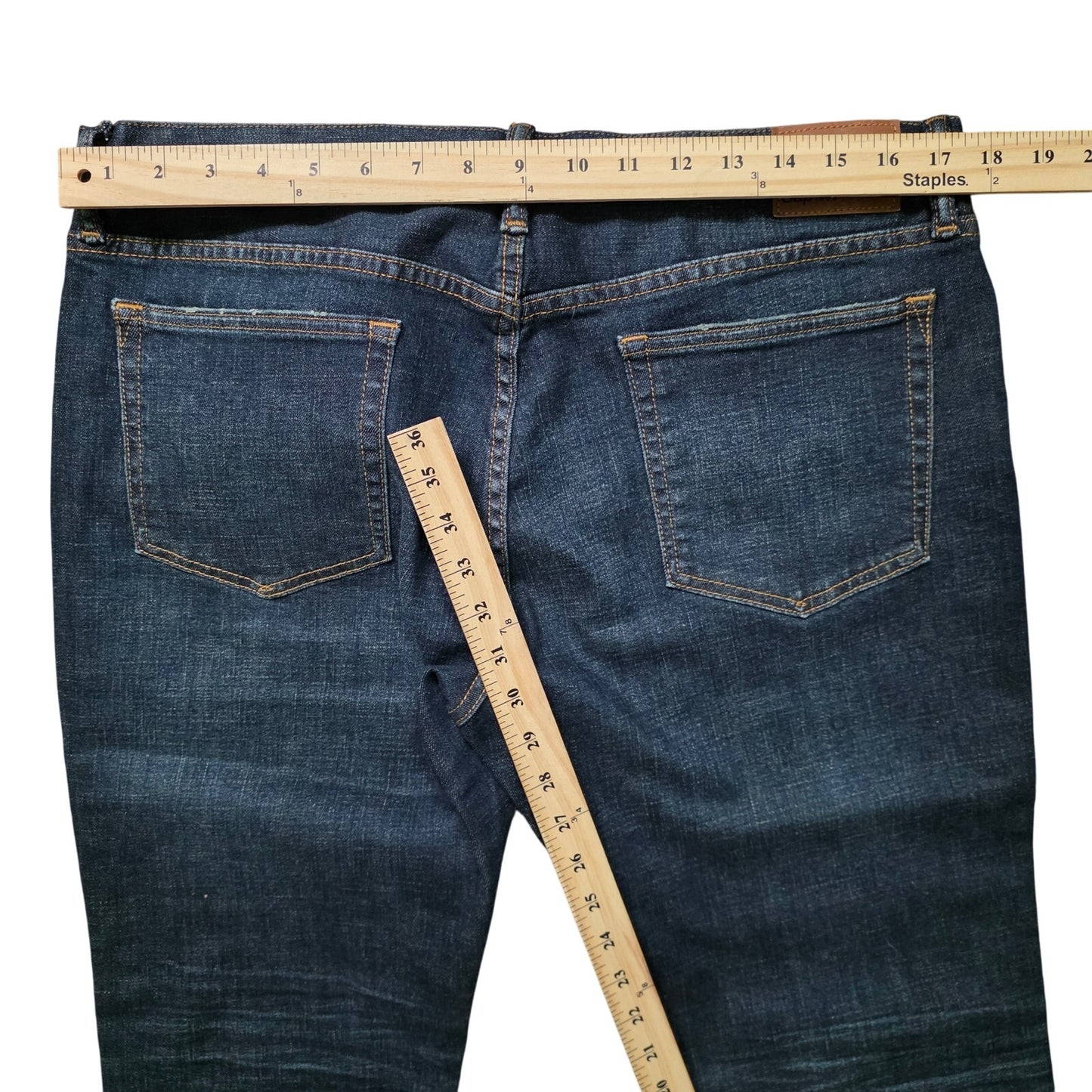 GAP 1969 Slim Fit Jeans Men’s 34x30 Blue Stretch Destructed Denim