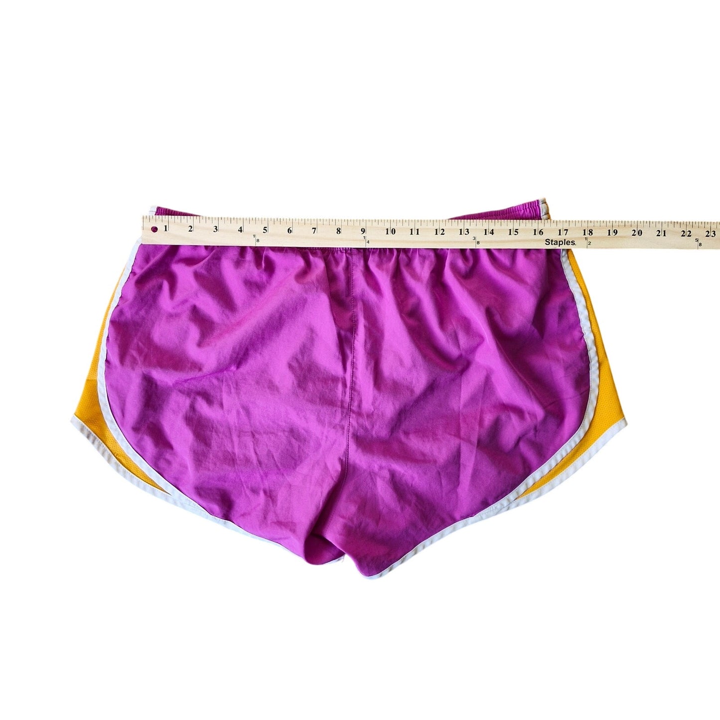 Nike Dri-Fit Women's Athletic Shorts Women's Size Large Purple Orange Running Gym