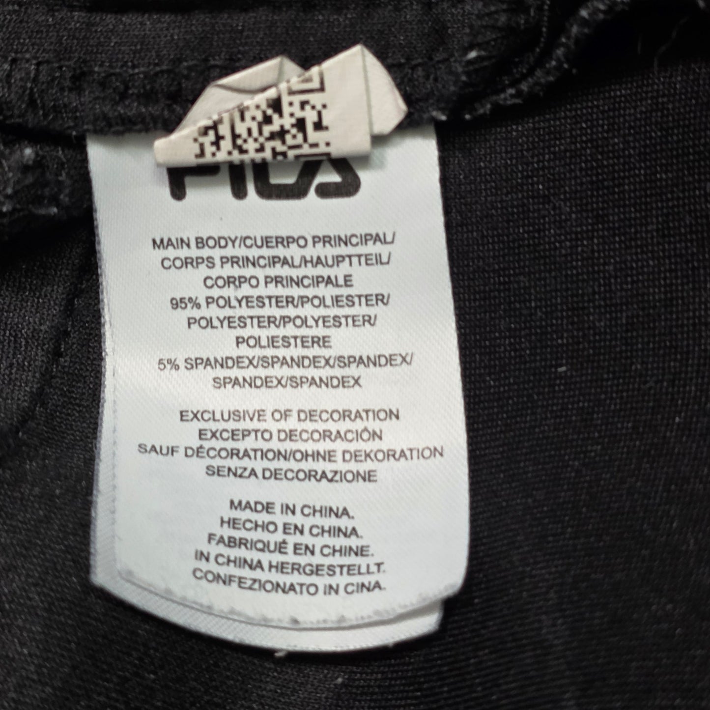 FILA Sweatpants Men M Black Athletic Stretch Jogger