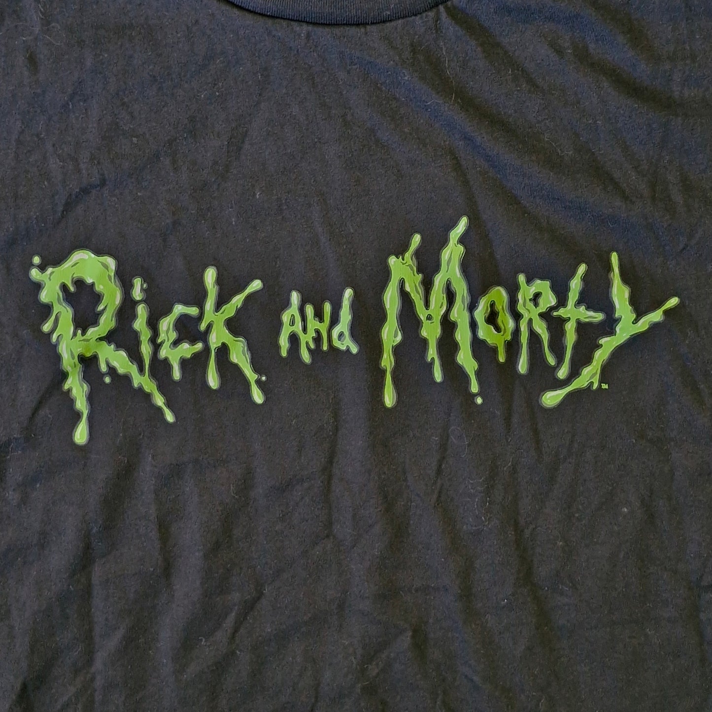 H&M Rick and Morty Black Graphic T‑Shirt Mens XL