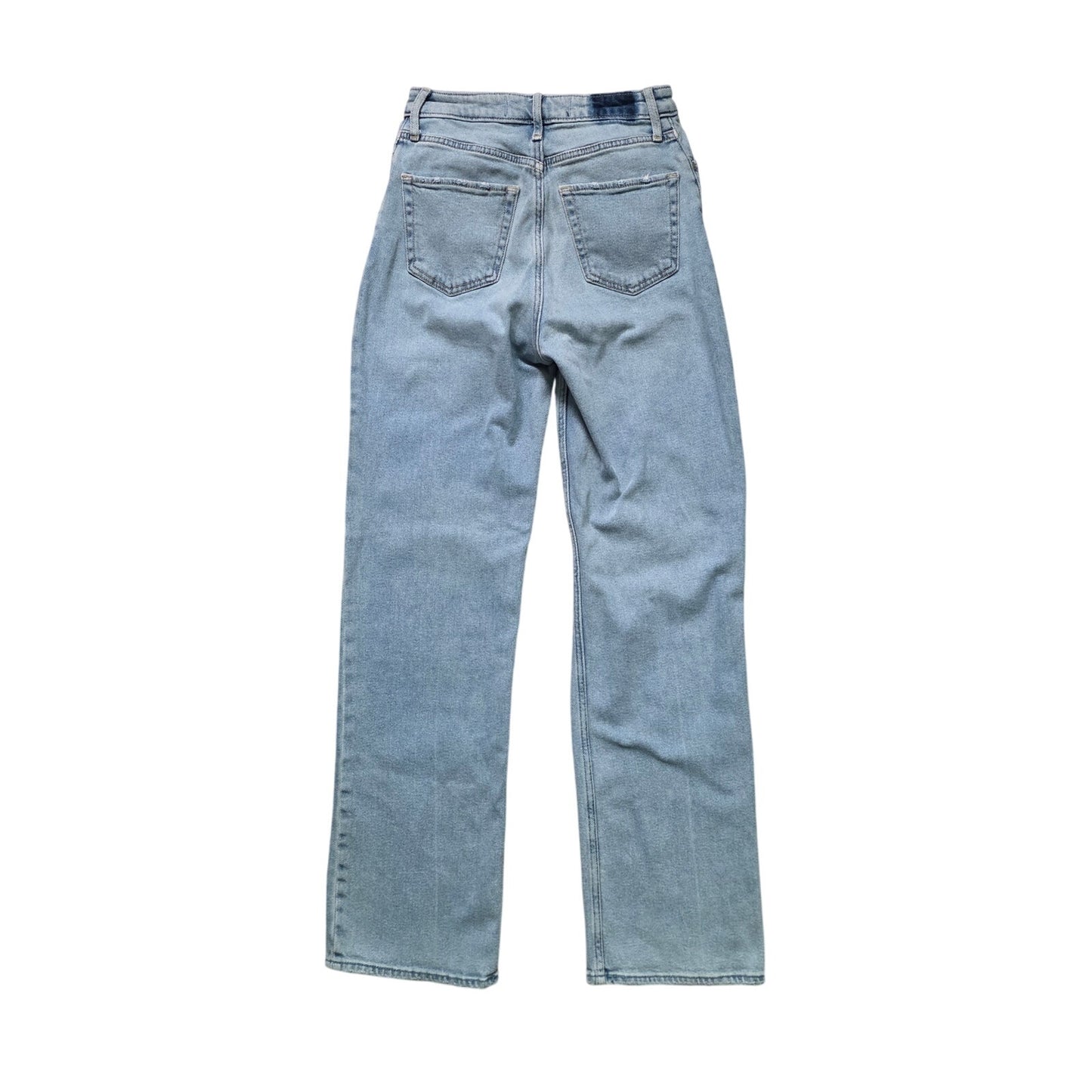 Hollister Ultra High-Rise Ripped Patch Dad Jeans Women’s 0R 24x31 Light Wash