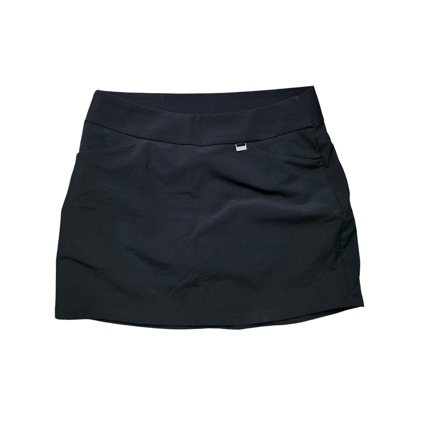 Greg Norman Golf Skort Women’s M Black Stretch Lined 3-Pocket