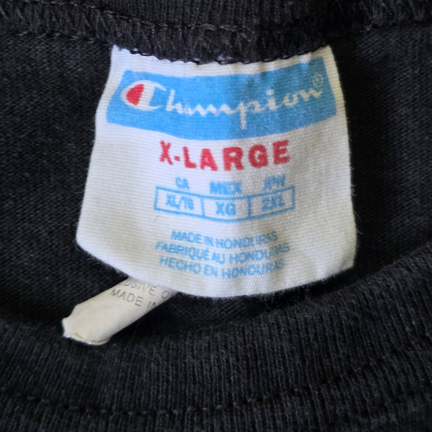 Champion C Logo T-Shirt Men’s XL Black Cotton Embroidered Big C