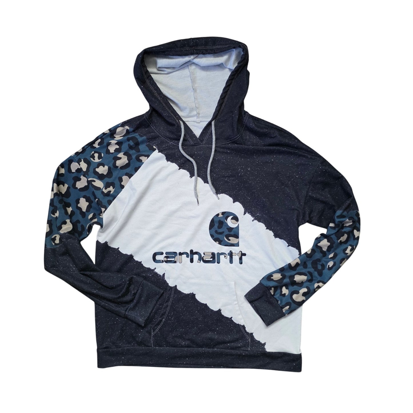Carhartt Letter Contrast Hoodie Men’s Medium Leopard Print