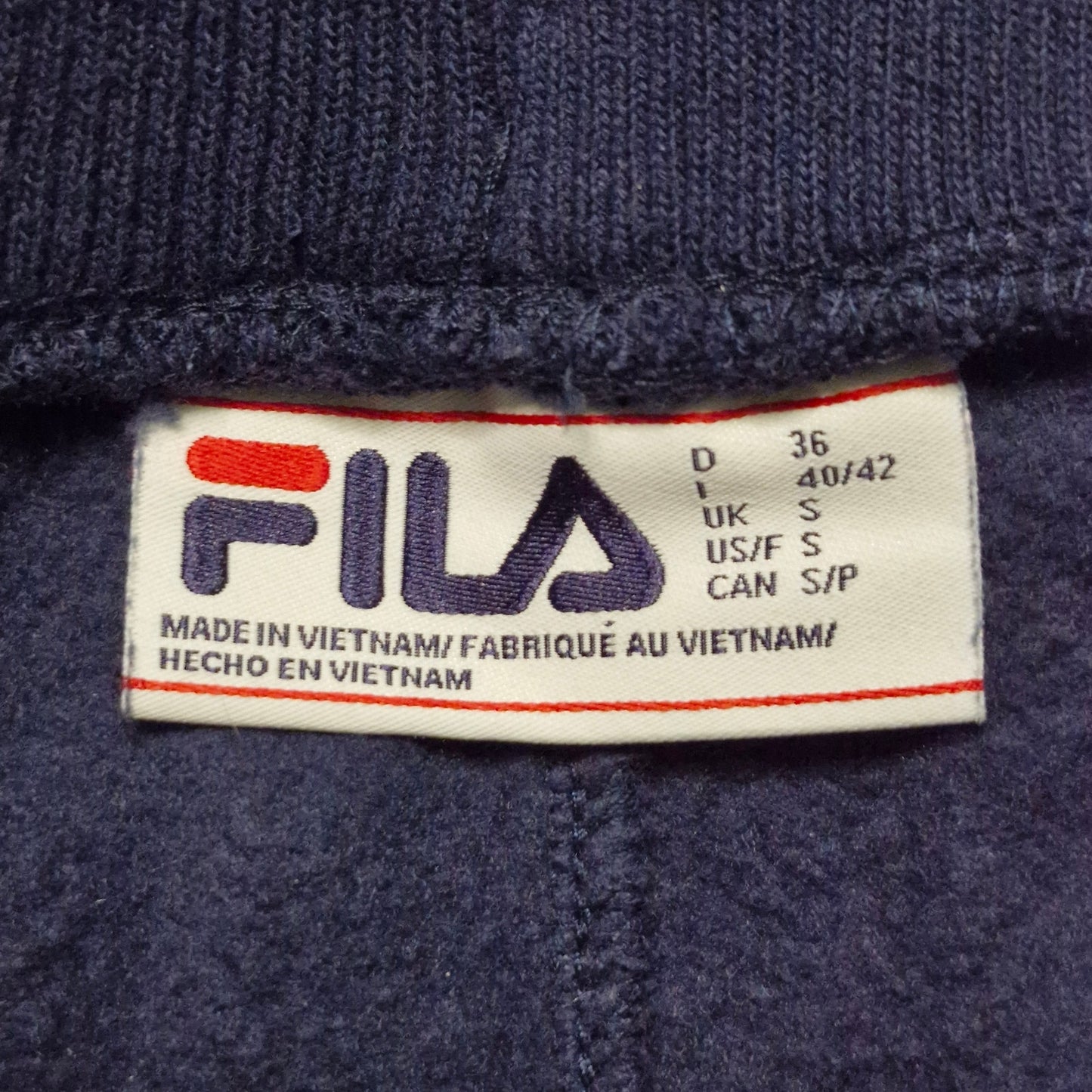 Fila Women's Heritage Fleece Jogger Pants Navy Blue Size Small