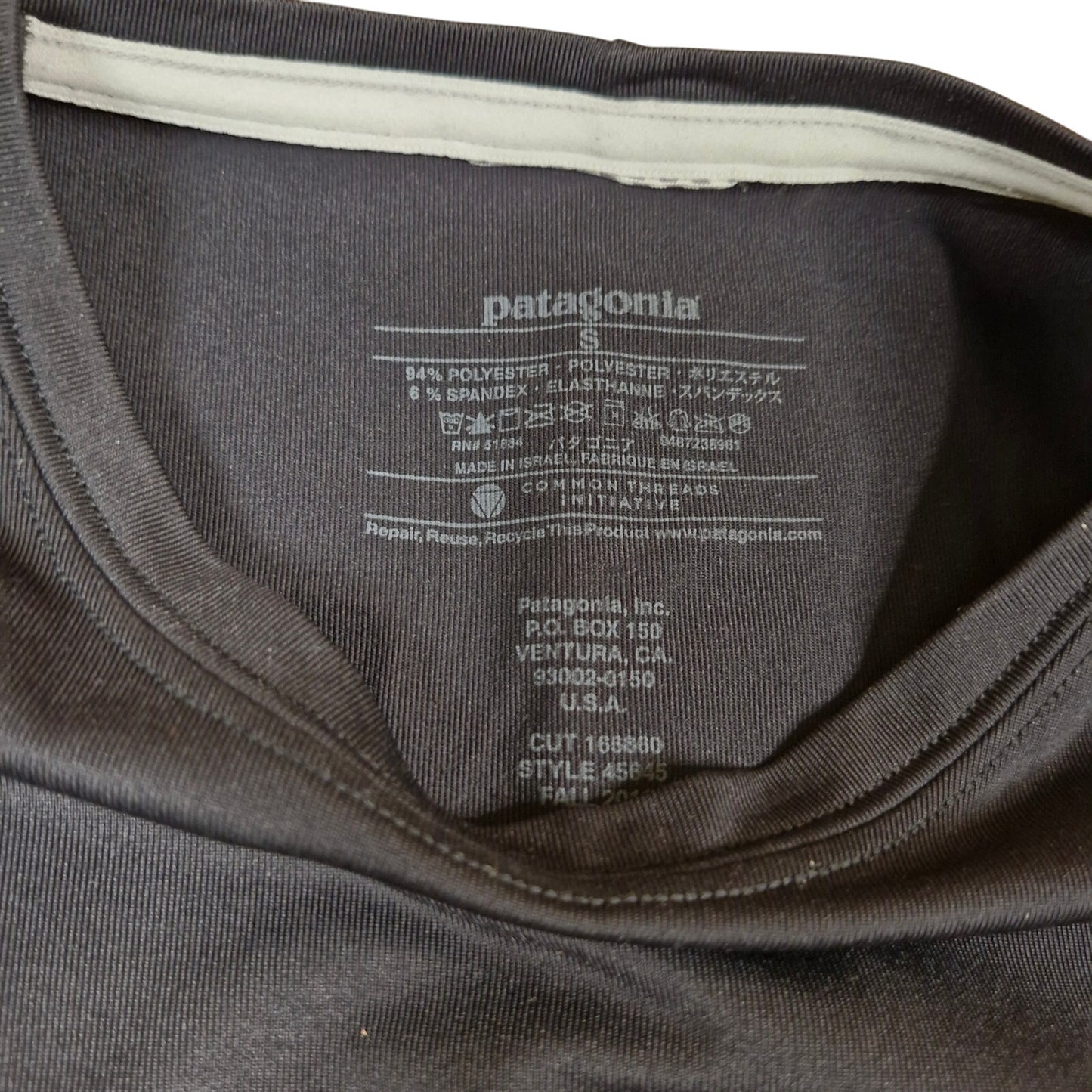 Patagonia Comfortable Everyday Base Layer Womans Small Long Sleeve black