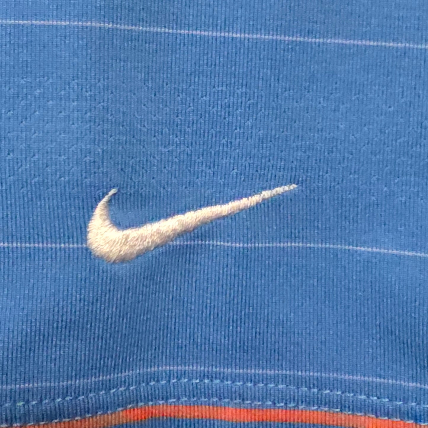 Nike Tour Dri‑Fit Golf Polo Men’s XXL Blue Orange Striped Performance Stretch Top
