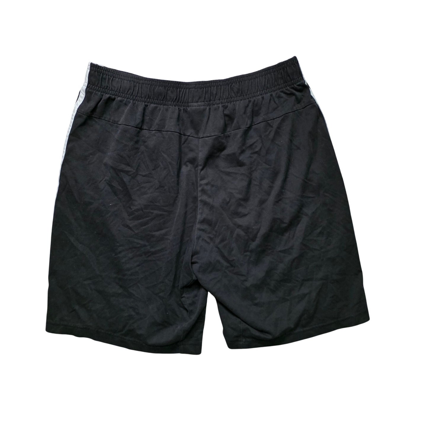 Adidas Shorts Men’s L Black Athletic Running Jogging White Striped Logo