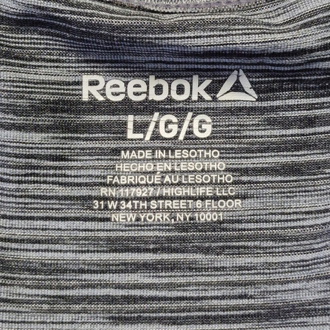 Reebok Dri‑FIT Tank Top Women’s Large Gray Racerback Workout Gym Shirt