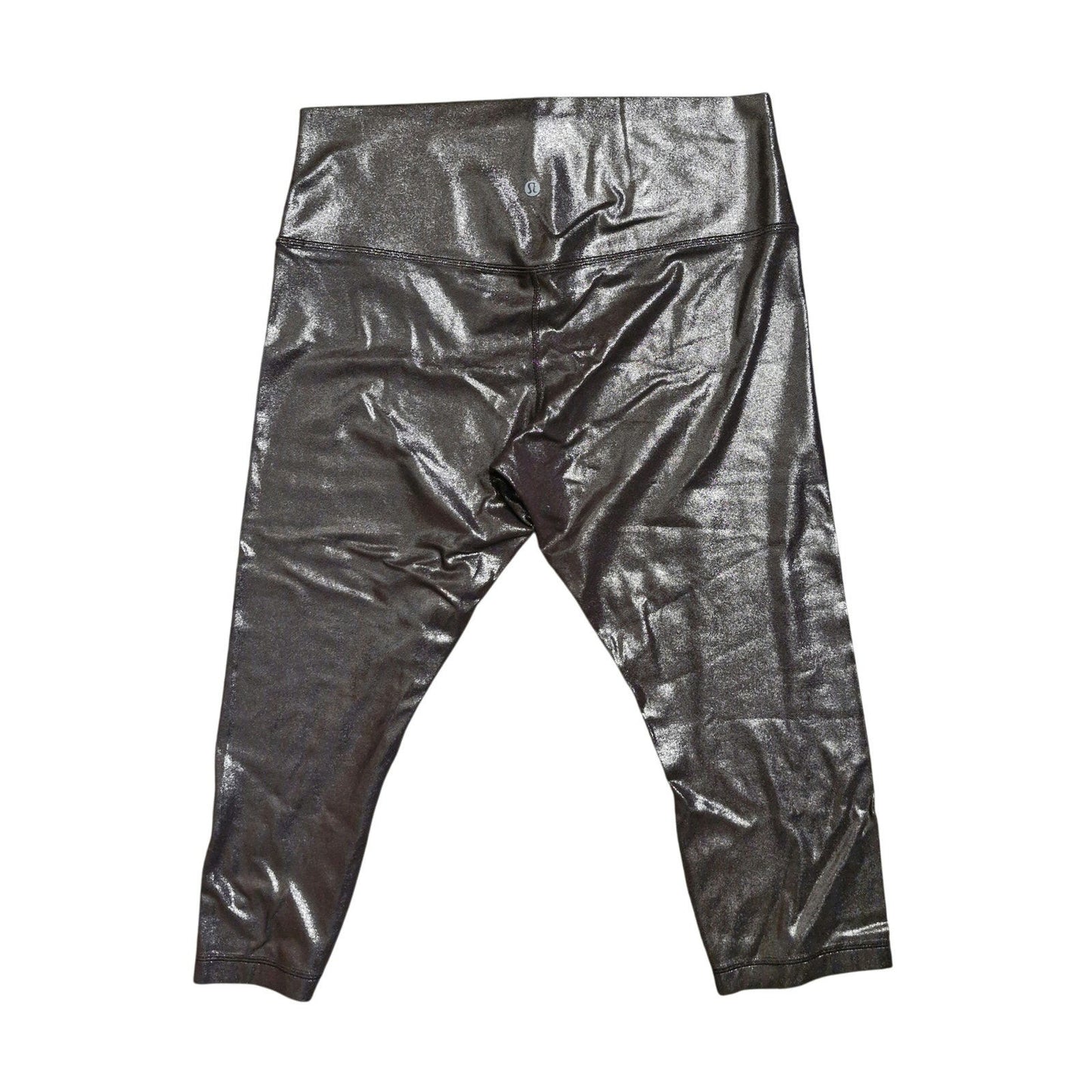 Lululemon Align High Rise Pant 25" Shine Radiate Foil Print French Press Size 14